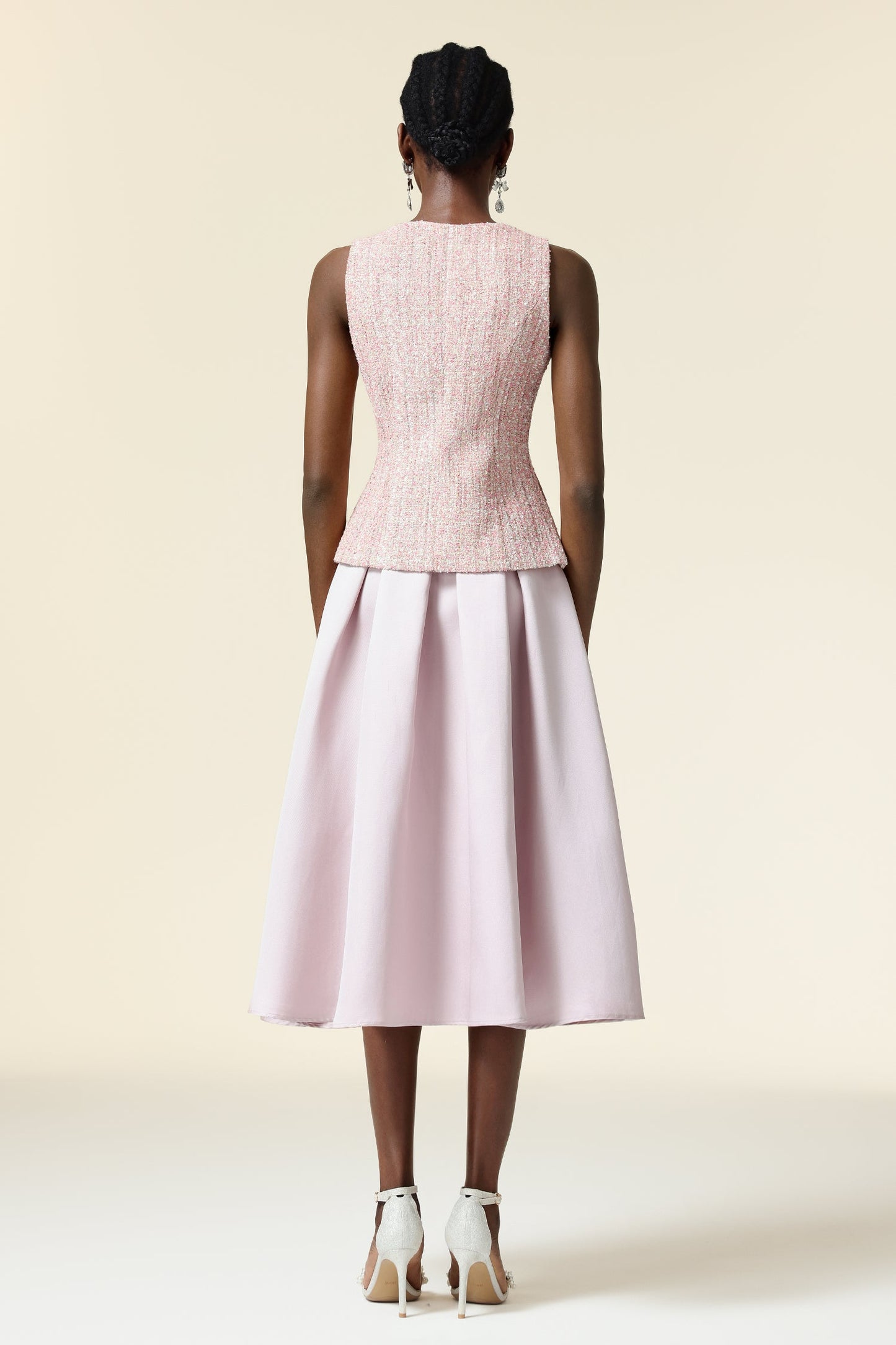 Shop beautiful dress - Perfect for special occasions | gemma V-Neck Sleeveless Top And Skirt Two-Piece Set