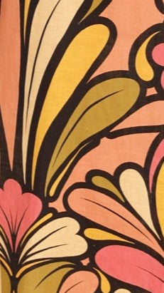 margaret print Twist Halter Top - Melon