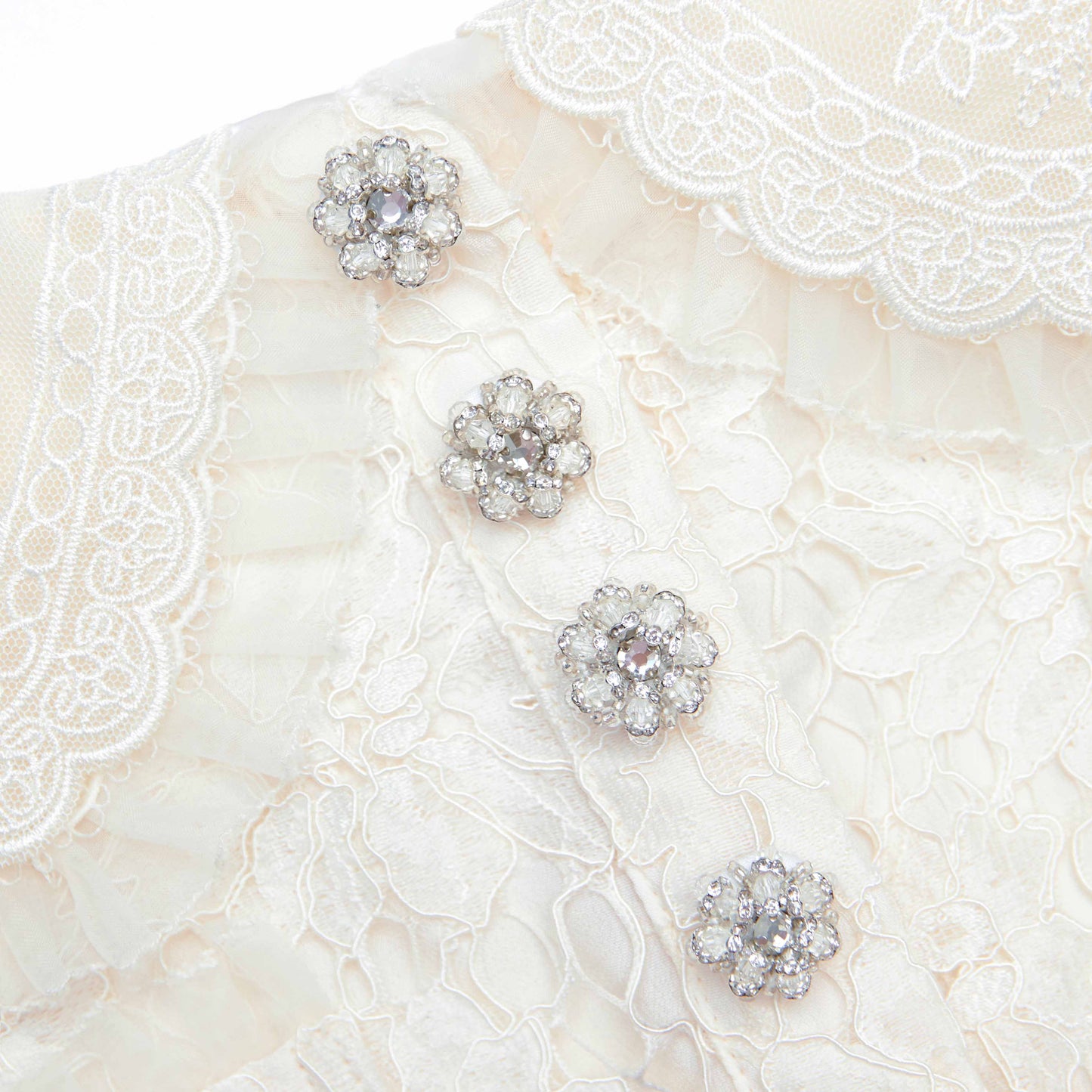 quintina Cream Floral Lace Mini Dress - Stylish beautiful dress for special occasions | Buy Online