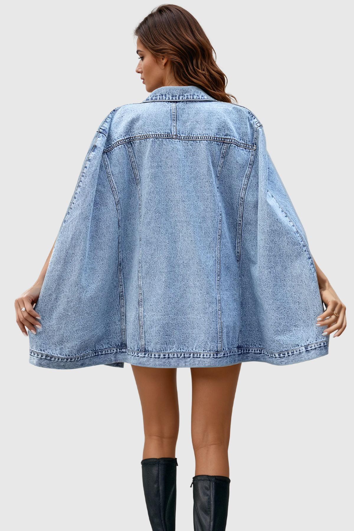 Shop beautiful dress - Perfect for special occasions | Agrippa Asymmetric Shawl Denim Jacket