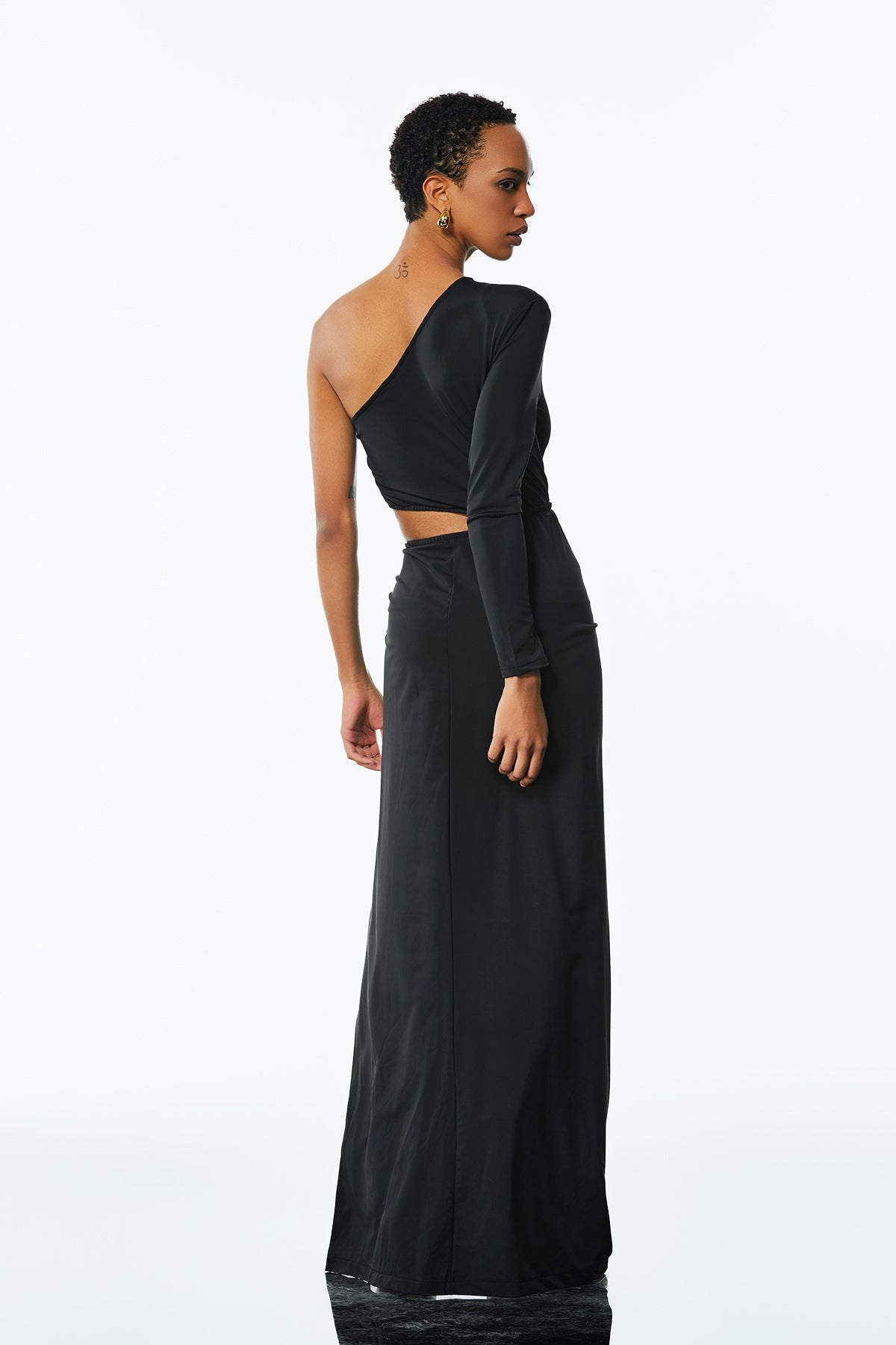 Stylish beautiful dress | Ambrose One Shouder Ruch Cutout Maxi Dress - Ideal for special occasions