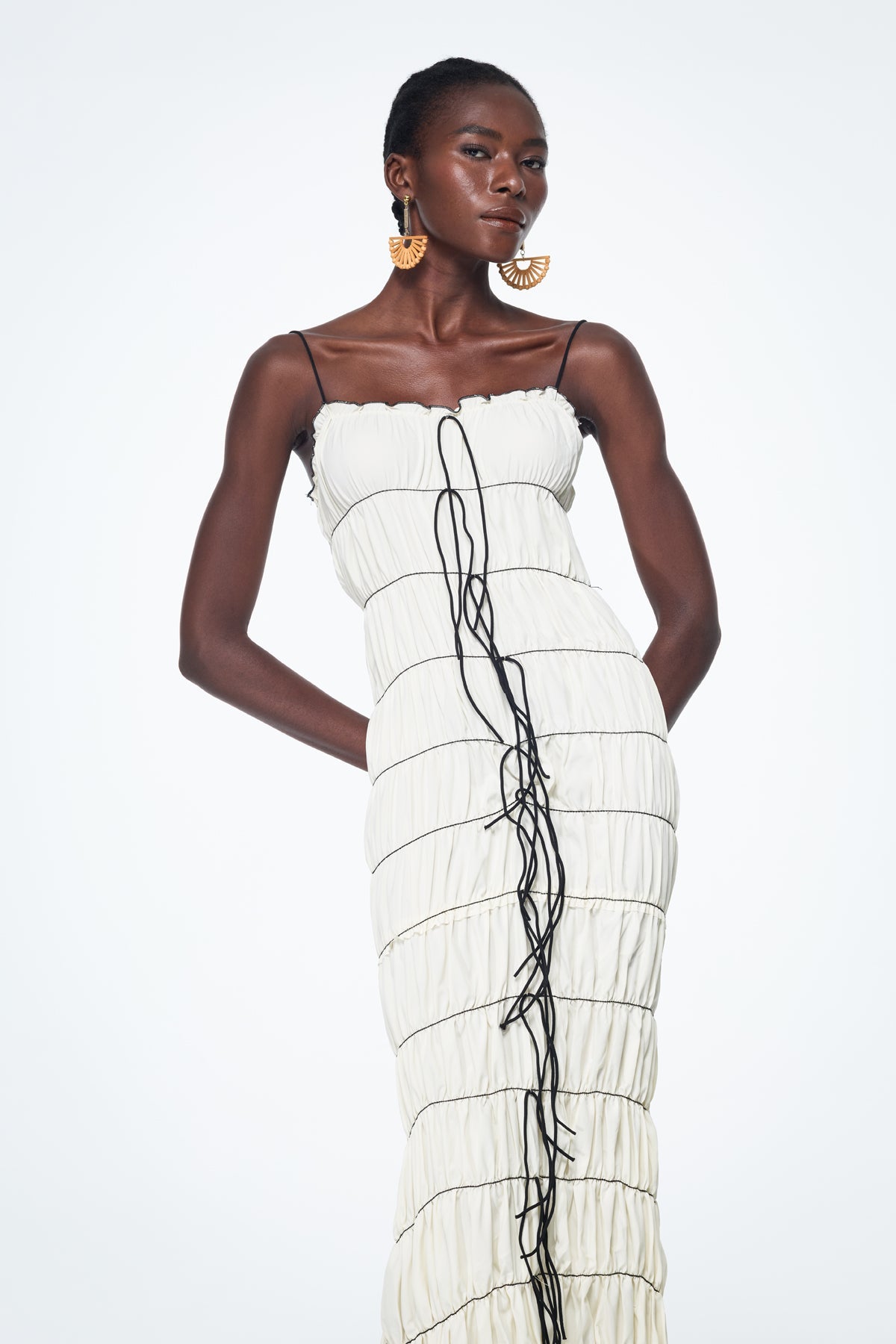 Ananke Ruch Bow Spaghetti Maxi Dress - Stylish beautiful dress for special occasions | Buy Online