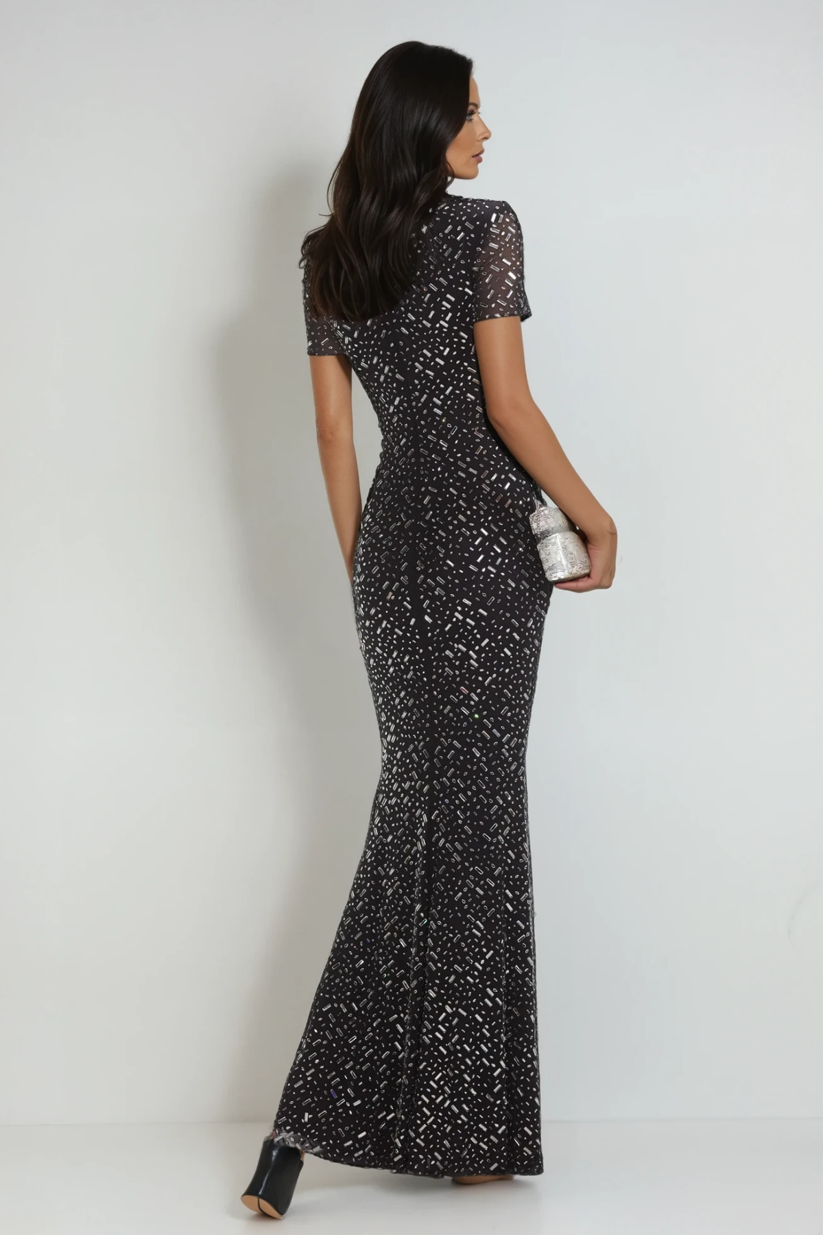 Shop beautiful dress - Perfect for special occasions | Andie Rhinestone Bodycon Short Sleeves Maxi Dress