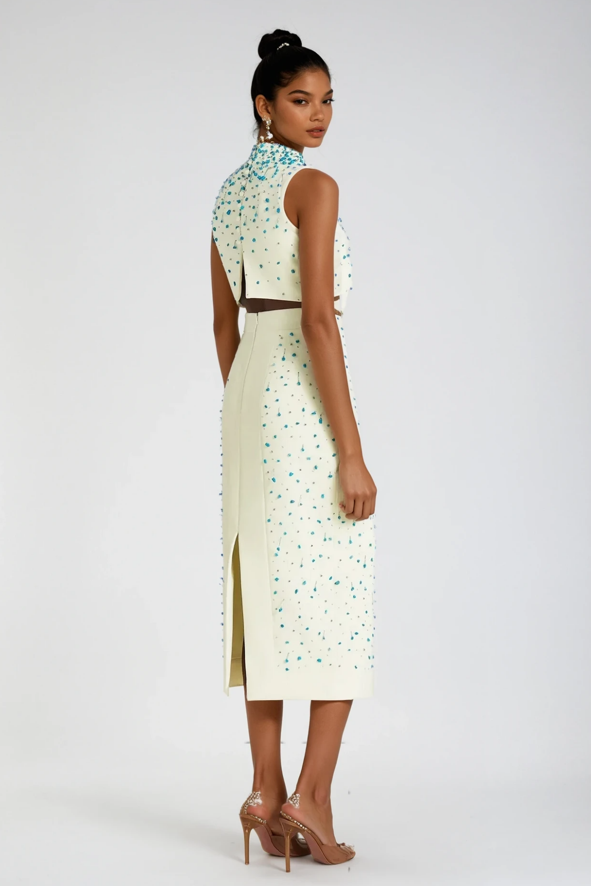 Shop beautiful dress - Perfect for special occasions | AnnDrue Rhinestone Sleeveless Skirt Set