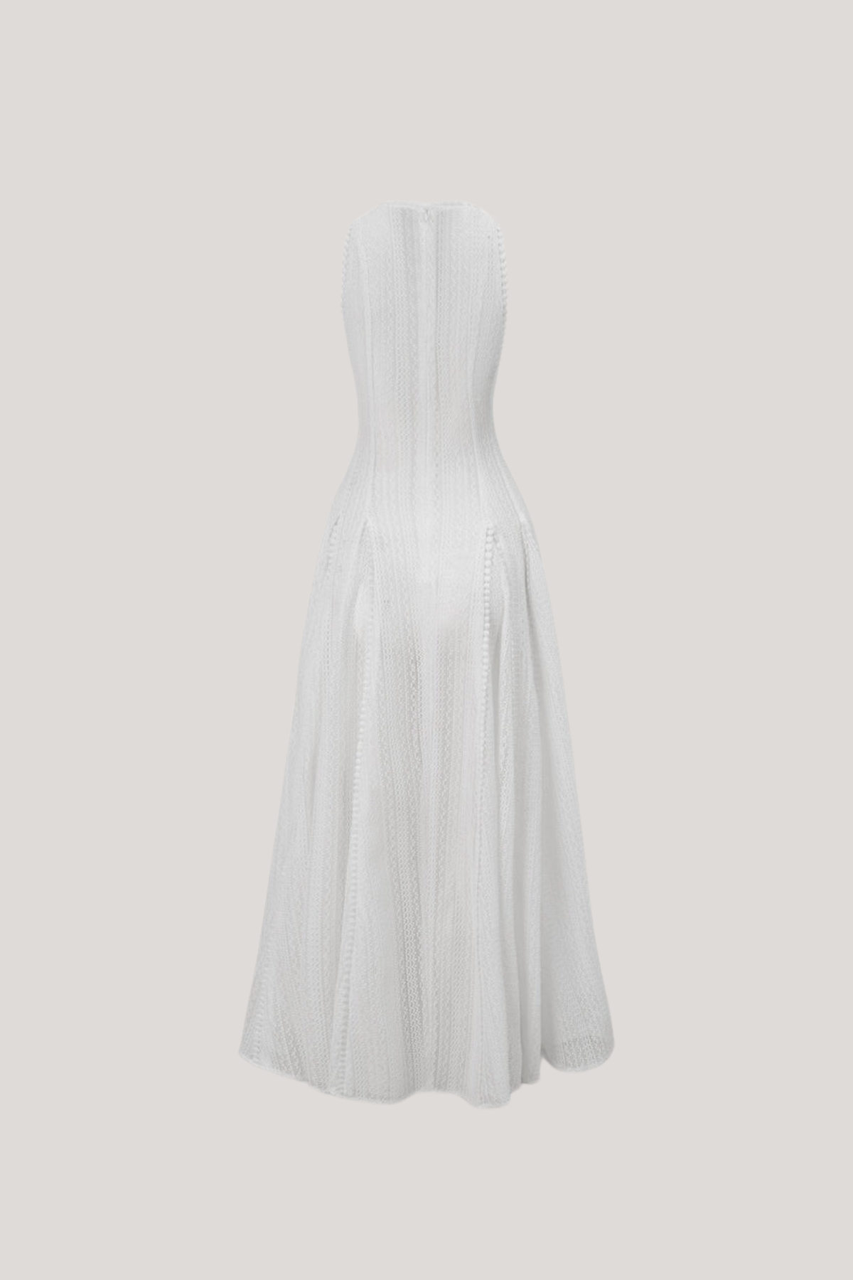 Annelise Sleeveless Cutout Ruffle Maxi Dress In White - Stylish white dress for special occasions | Buy Online