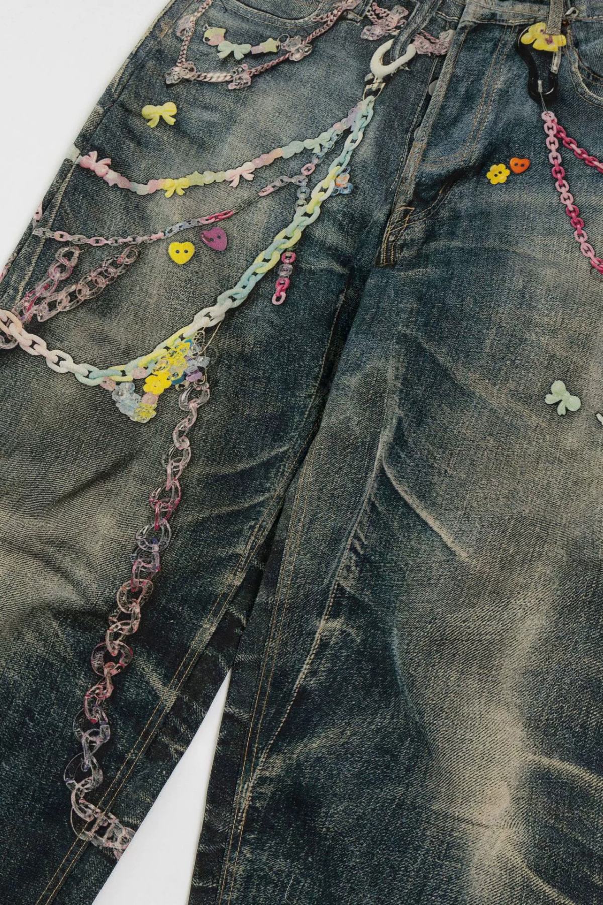 Shop beautiful dress - Perfect for special occasions | Ansley Chain Print Wide Jeans