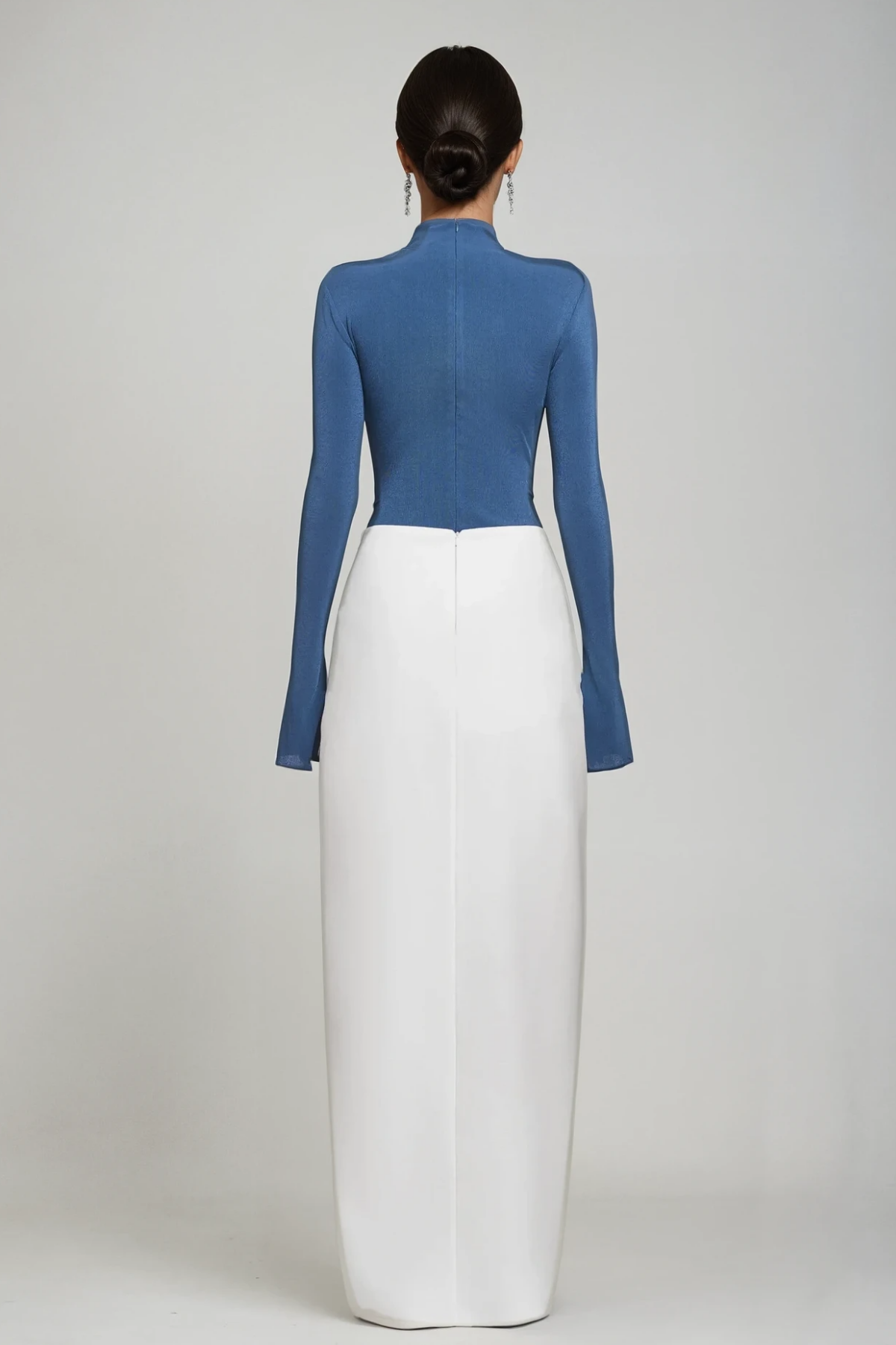 Shop blue dress - Perfect for special occasions | Apria Bodycon Deconstruct Ruch Maxi Dress In Blue