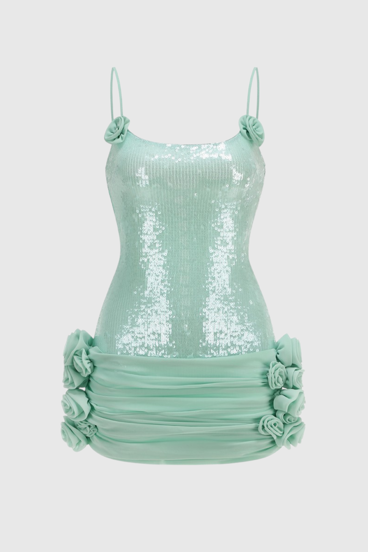 Stylish beautiful dress | Azadeh Foral Sequin Ruched Mini Dress - Ideal for special occasions