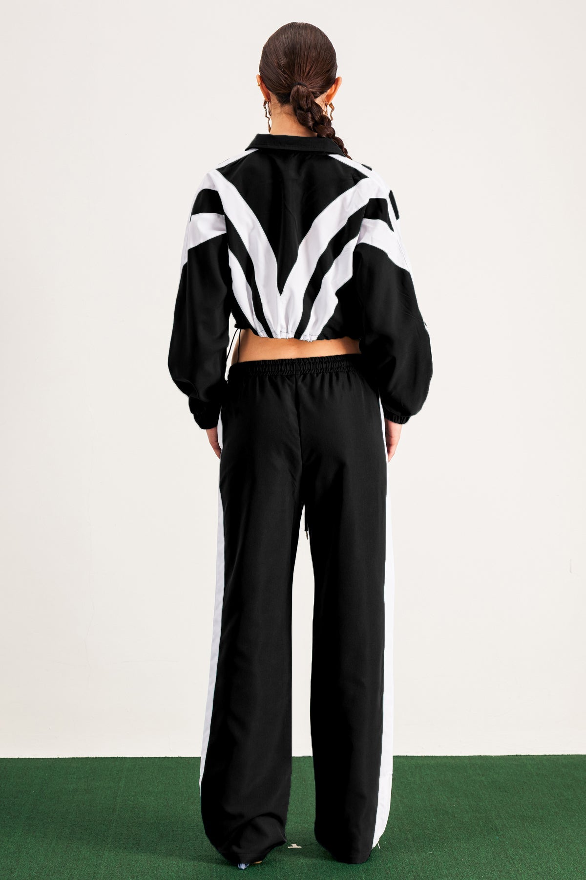 Shop black dress - Perfect for special occasions | Baron Stripe Pants Set In Black