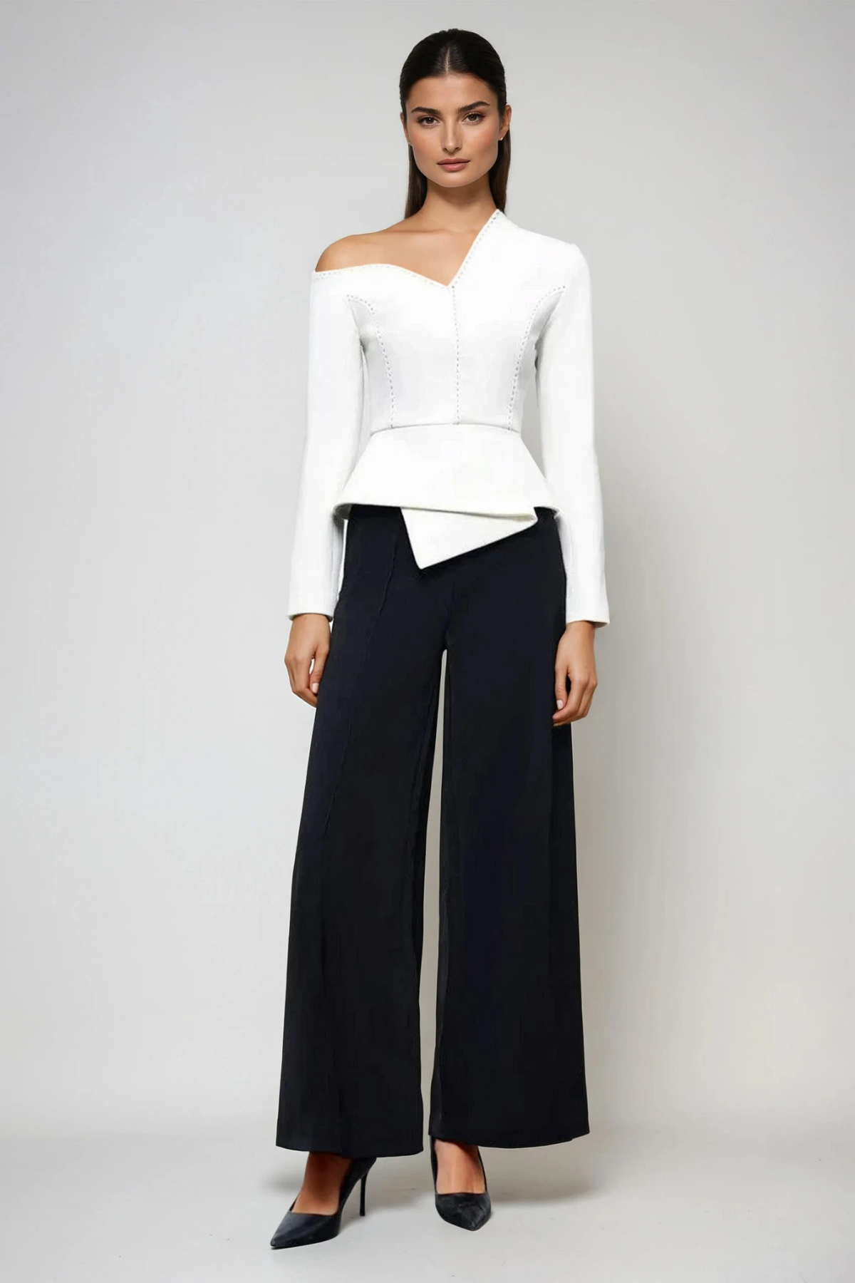 Stylish beautiful dress | Barrett Asymmetric Long Sleeve Pants Set - Ideal for special occasions