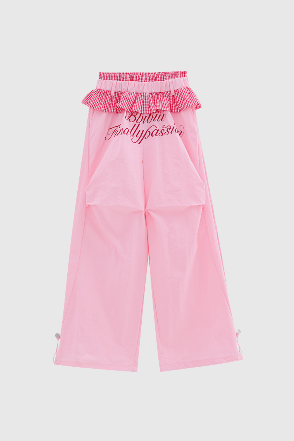Bautista Ruffle Print Wide Leg Pants In Pink - Stylish pink dress for special occasions | Buy Online