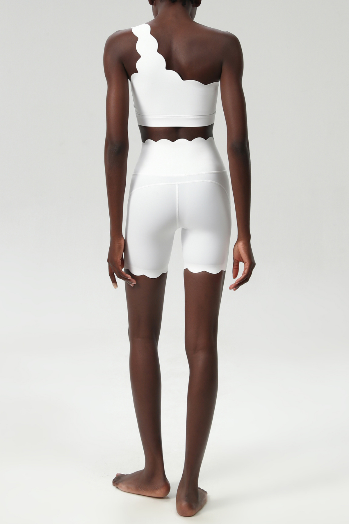 Shop white dress - Perfect for special occasions | Bela One Shouder Wave Bodycon Pants Set In White