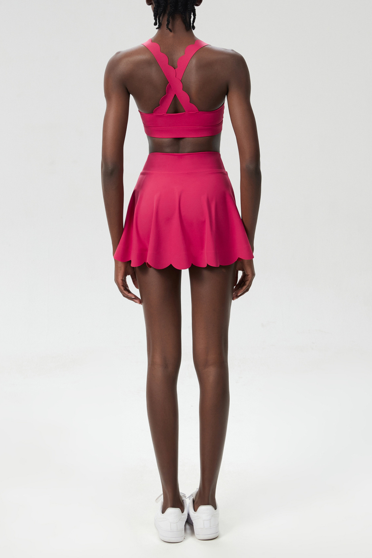 Shop red dress - Perfect for special occasions | Belah Cross Wave Bodycon Ruffle Skirt Set In Red