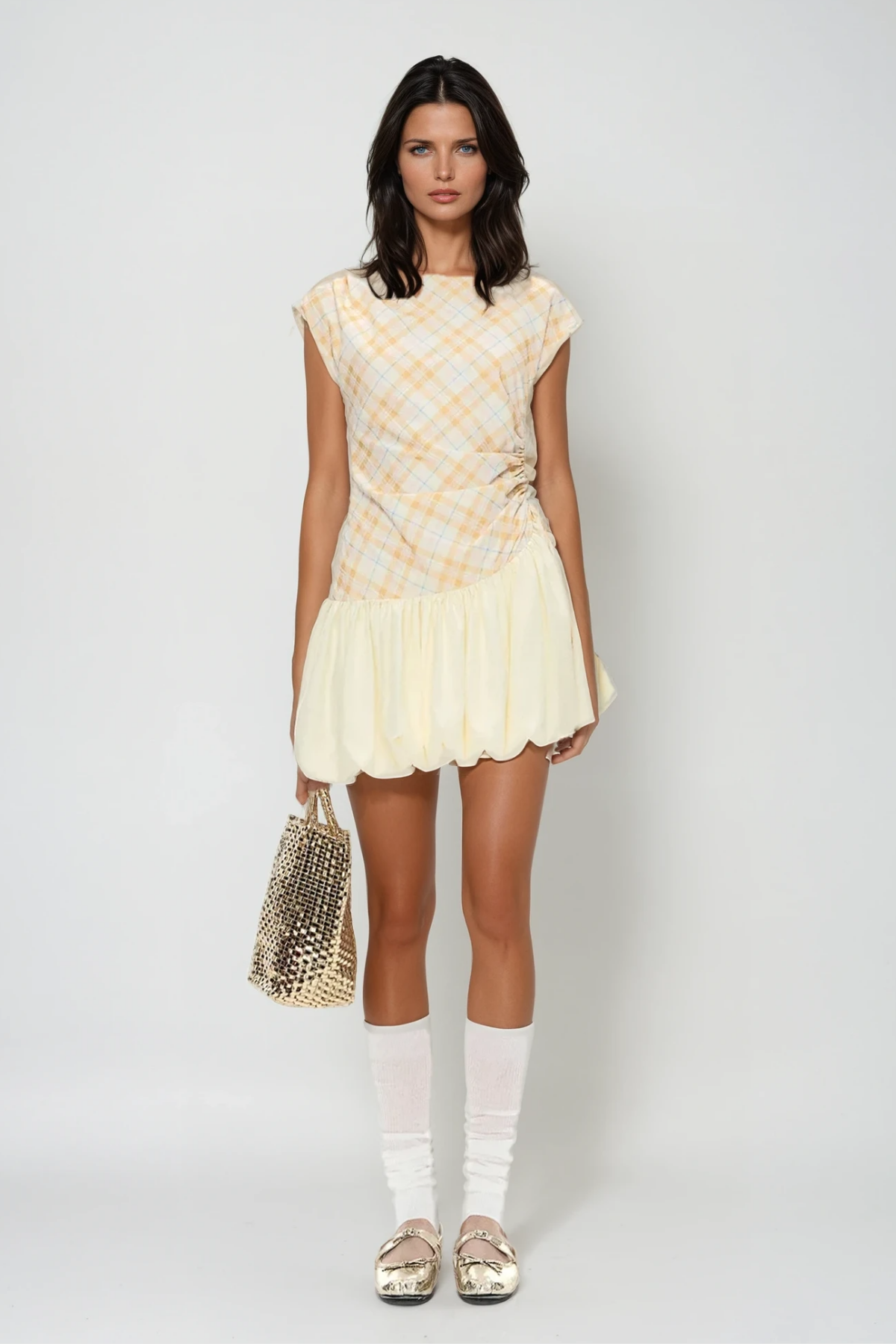 Berkant Plaid Mini Dress - Stylish beautiful dress for special occasions | Buy Online