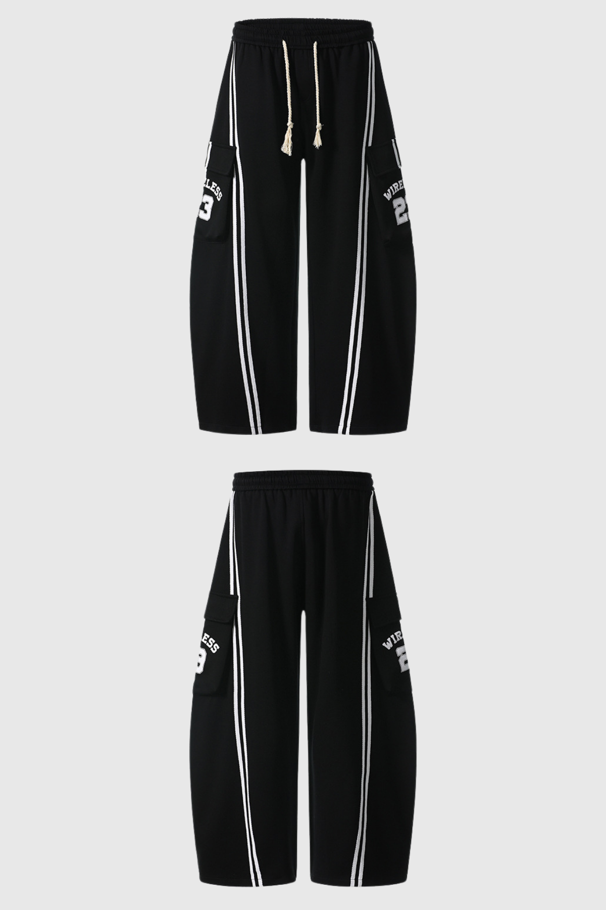 Shop black dress - Perfect for special occasions | Blodwen Stripe Wide Leg Pants In Black