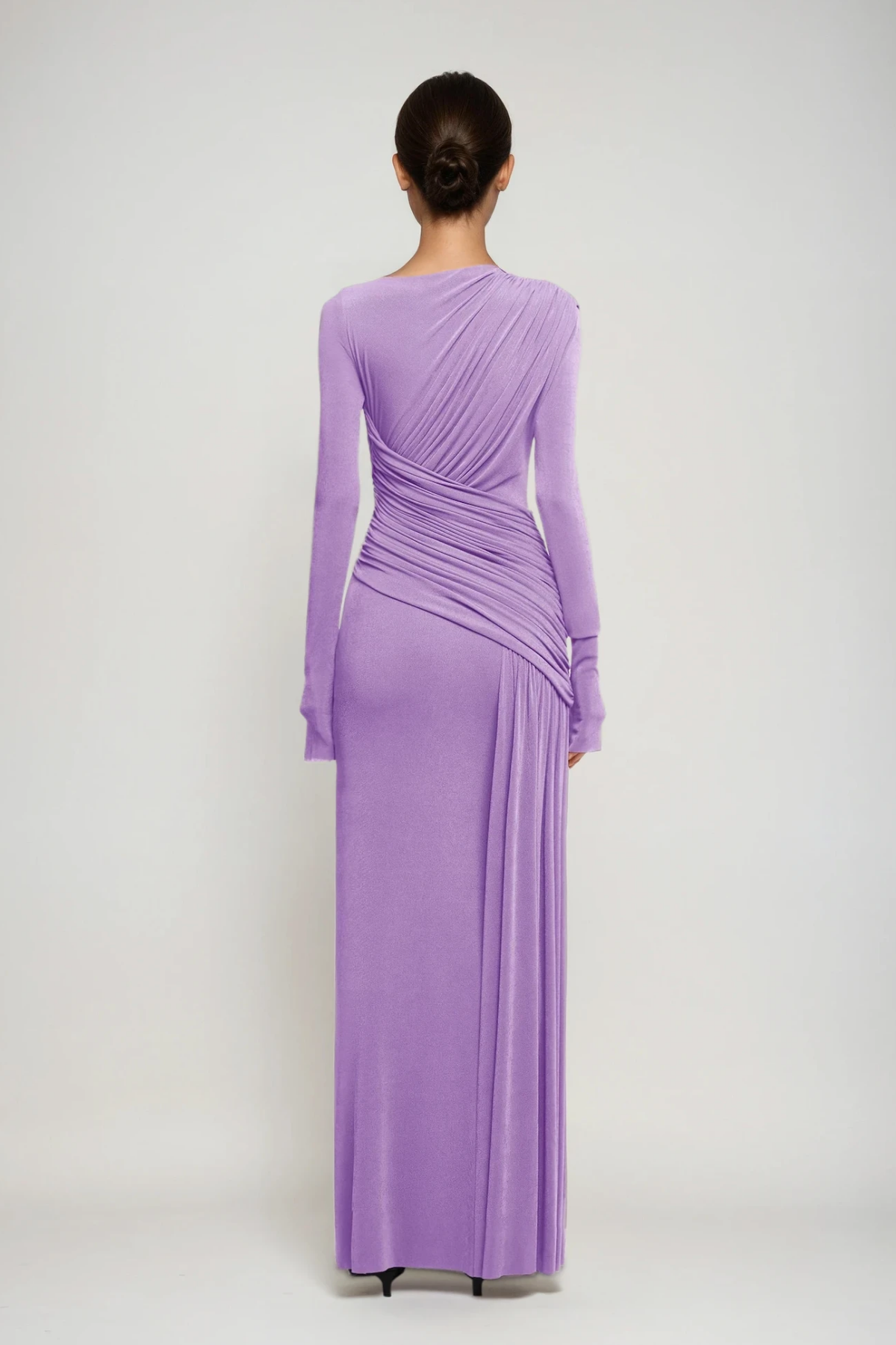 Shop purple dress - Perfect for special occasions | Cabdirashiid Ruch Asymmetric Maxi Dress In Purple