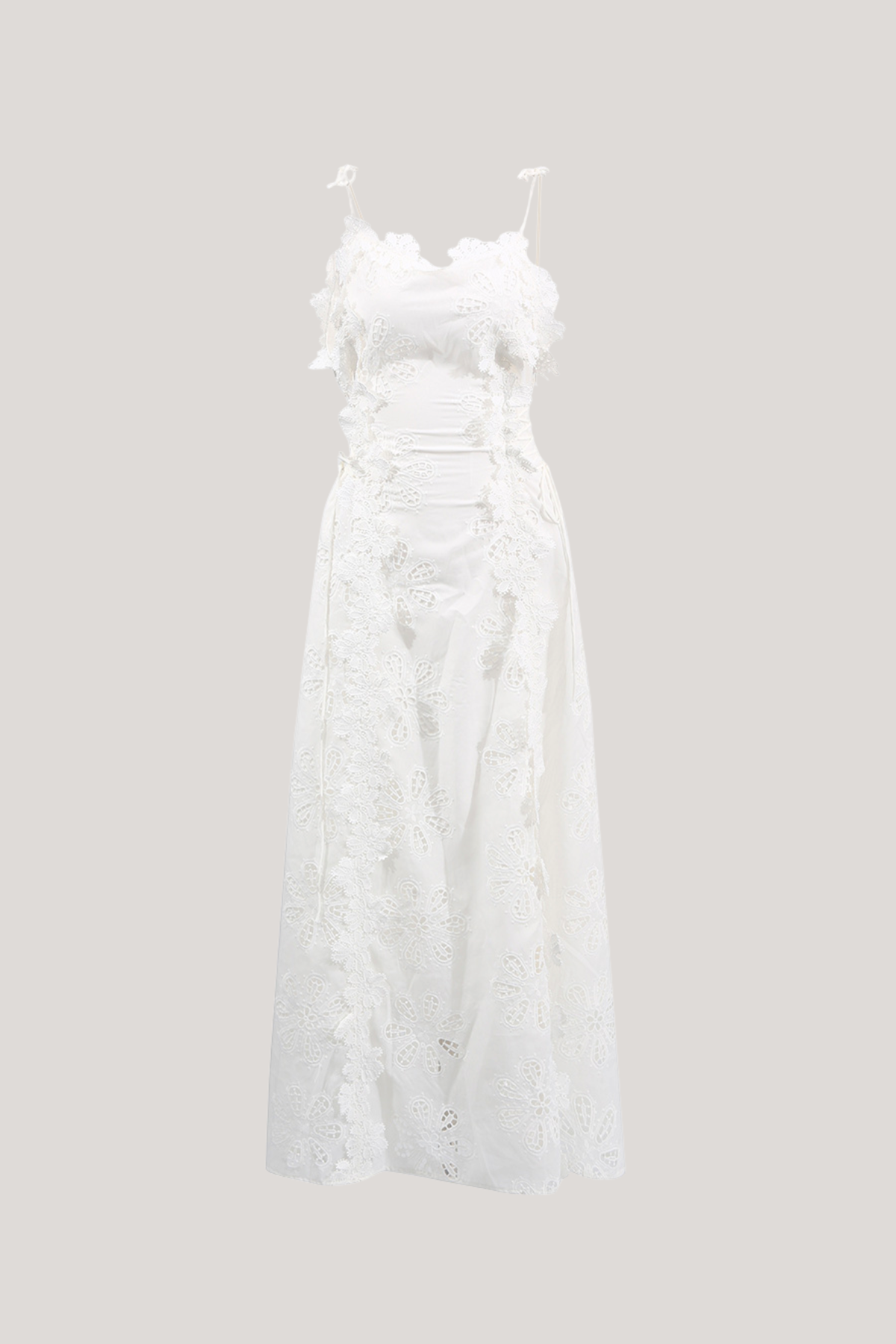 Camellia Spaghetti Embroidered Maxi Dress - Stylish red dress for special occasions | Buy Online