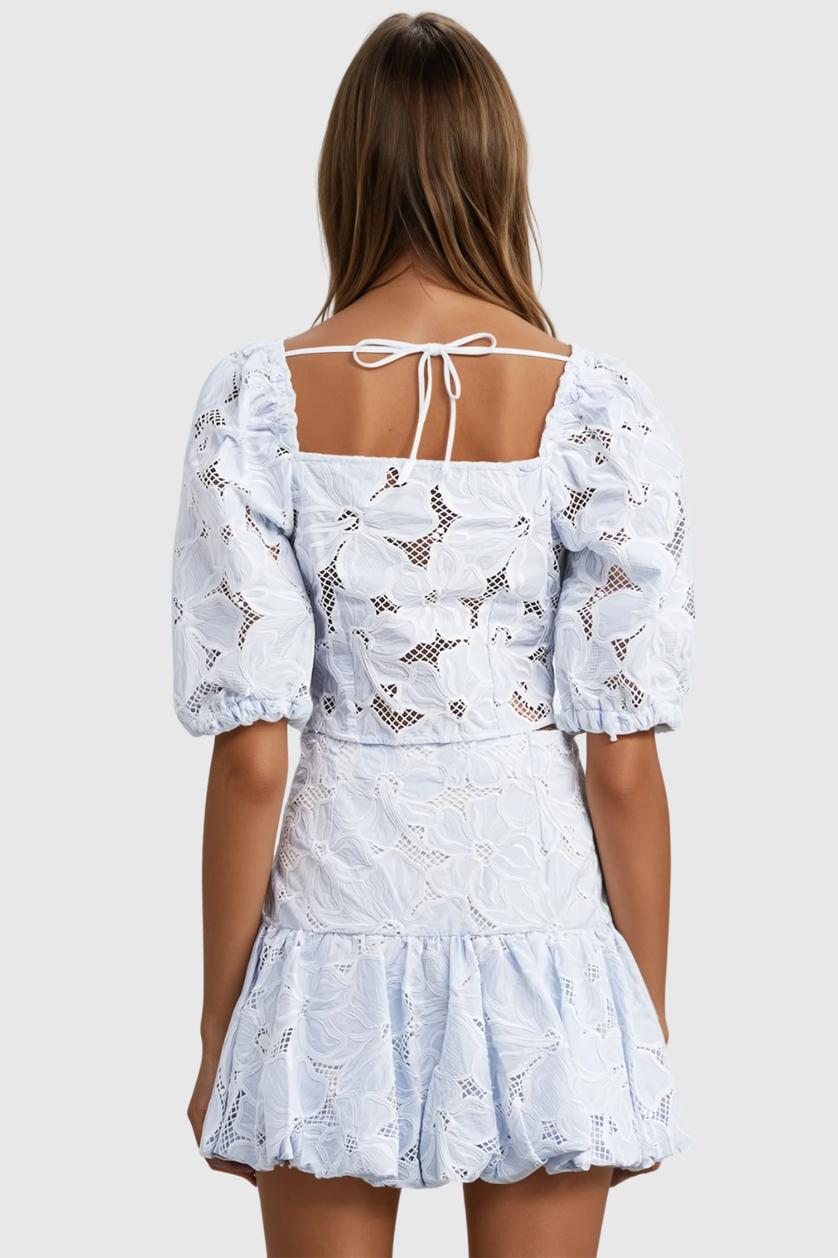 Shop red dress - Perfect for special occasions | Carmela Embroidered Cutout Skirt Set