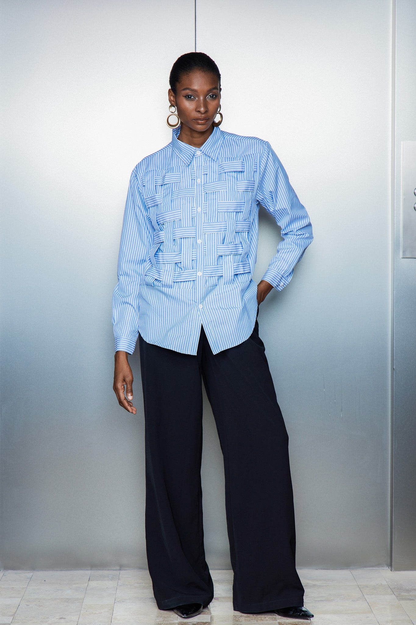 Stylish beautiful dress | Castor Stripe Cross Shirt - Ideal for special occasions