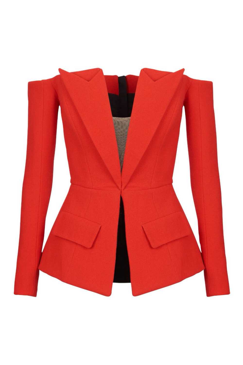 Coretta Off Shoulder V-neck Blazer - Stylish beautiful dress for special occasions | Buy Online