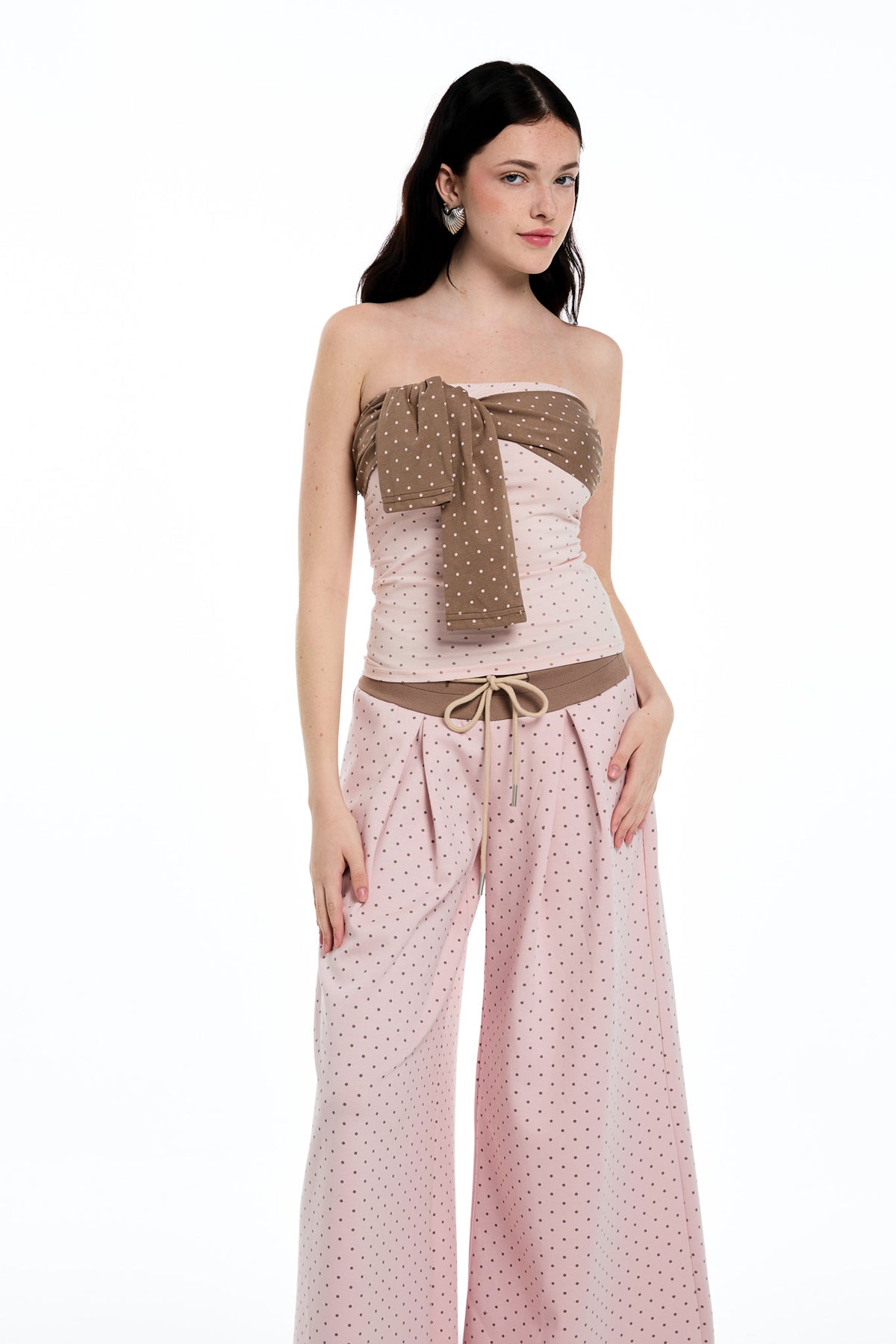 Stylish beautiful dress | Daphne Strapless Dot Pants Set - Ideal for special occasions