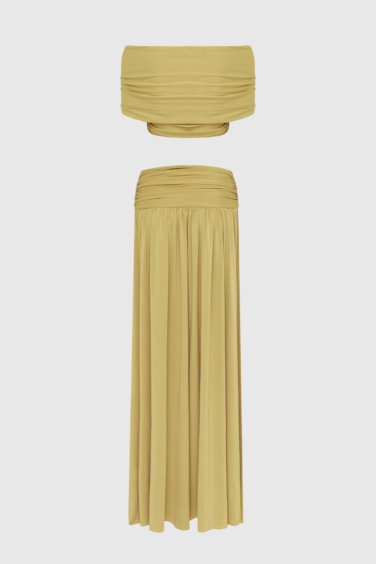 Stylish beautiful dress | Darijus Off Shoulder Ruch Skirt Set - Ideal for special occasions