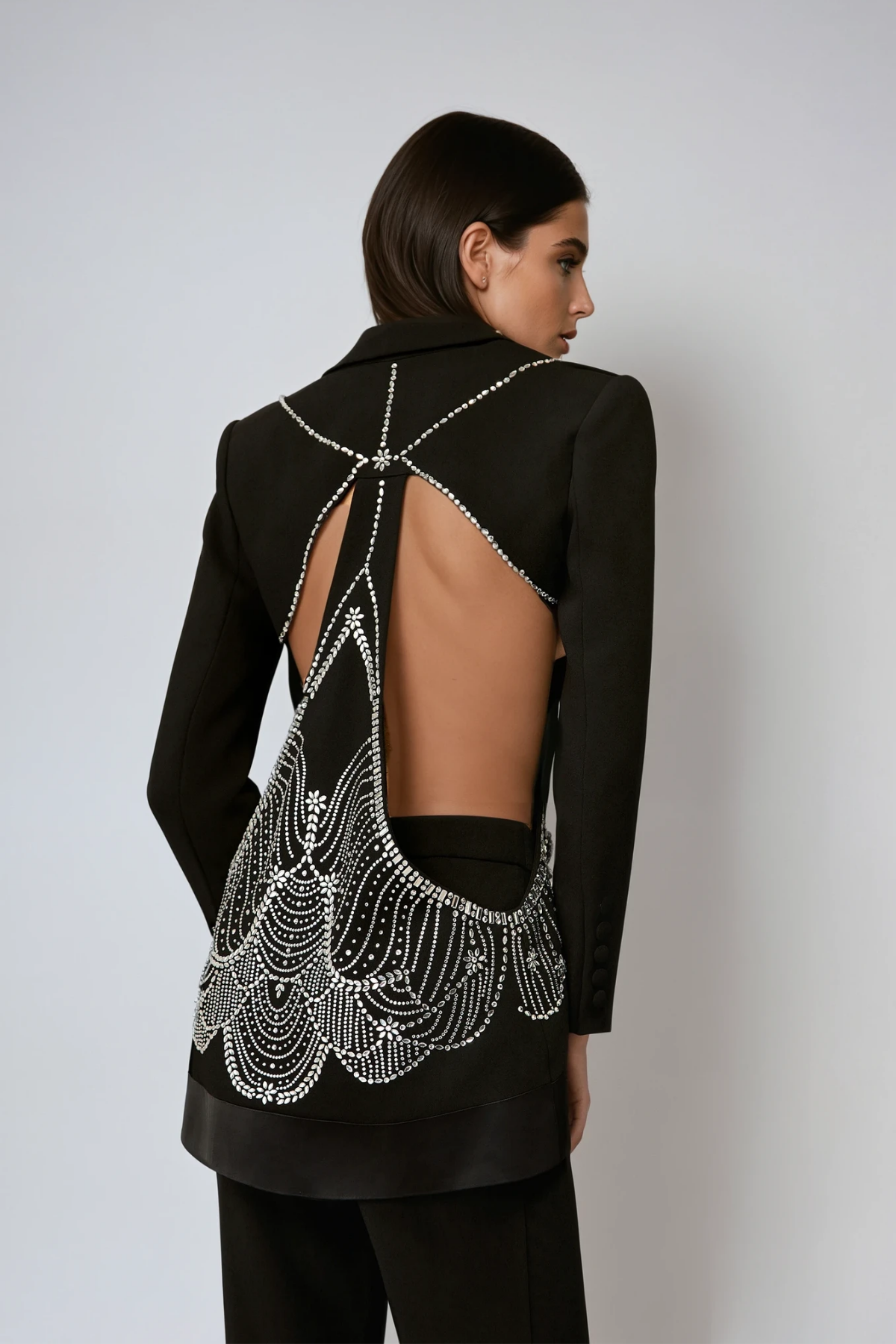 Stylish beautiful dress | Darrell Rhinestone Cutout Pants Set - Ideal for special occasions