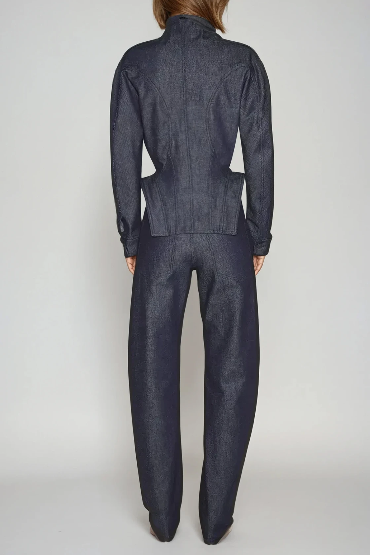 Stylish blue dress | Darya Denim Pants Set In Deep Blue - Ideal for special occasions