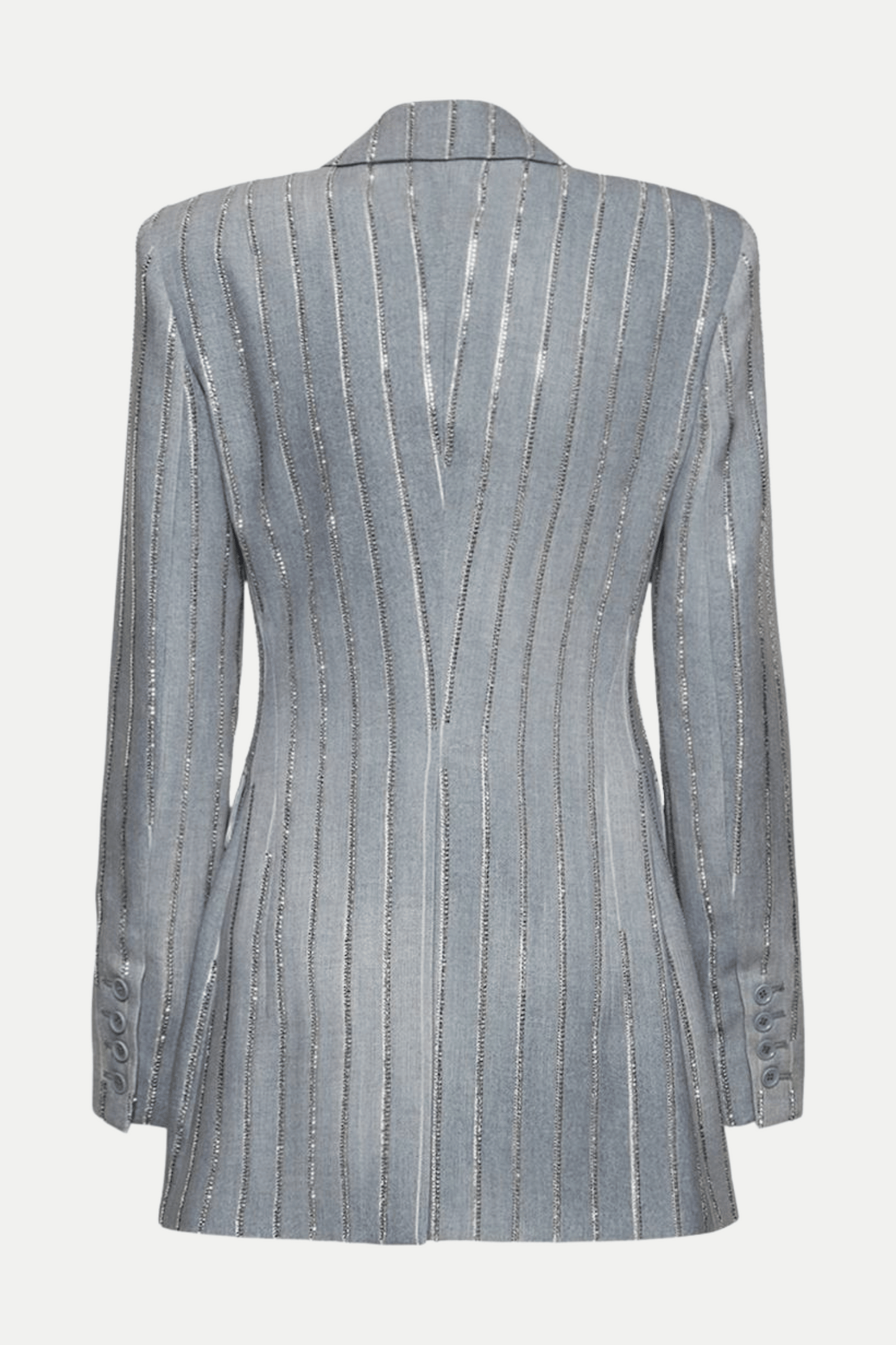Stylish beautiful dress | Dulcie Rhinestone-embellished Pinstripe Blazer Set - Ideal for special occasions