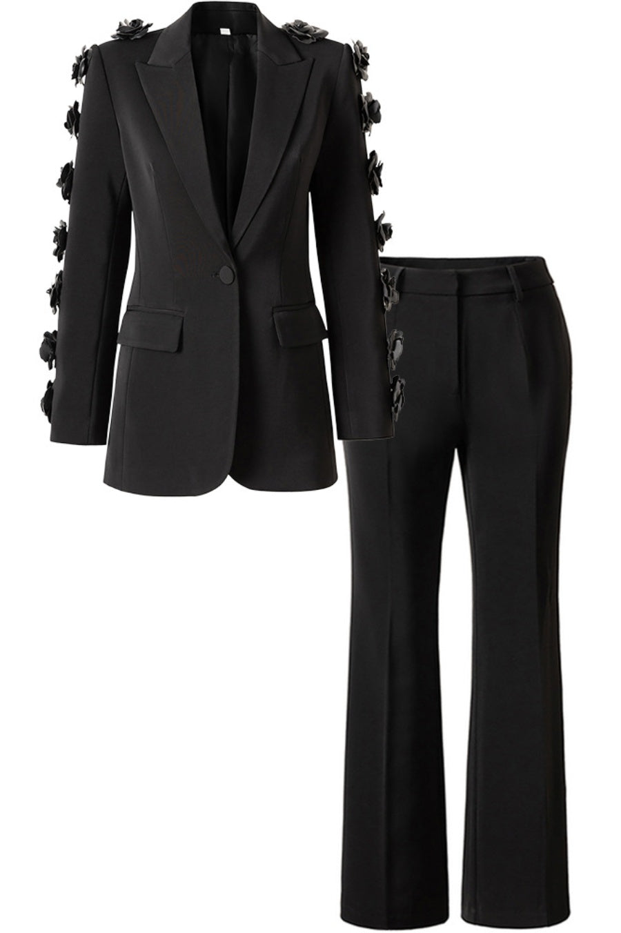 Elise Floral Embellished Blazer Two Piece Set - Stylish beautiful dress for special occasions | Buy Online