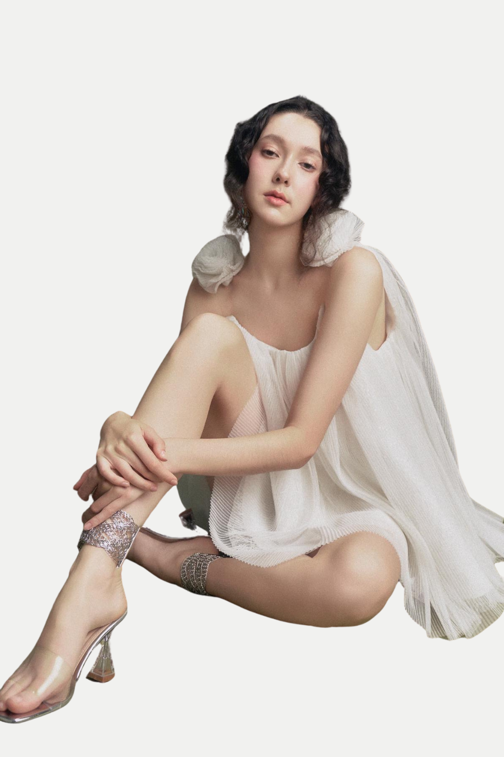 Shop beautiful dress - Perfect for special occasions | Eorland Floral Chiffon Ruched Mini Dress