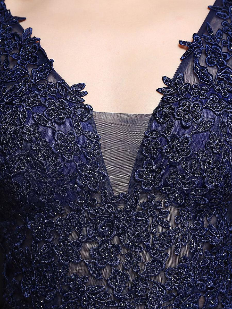 Shop red dress - Perfect for special occasions | V-neck Sleeveless Embroidered Evening Dress