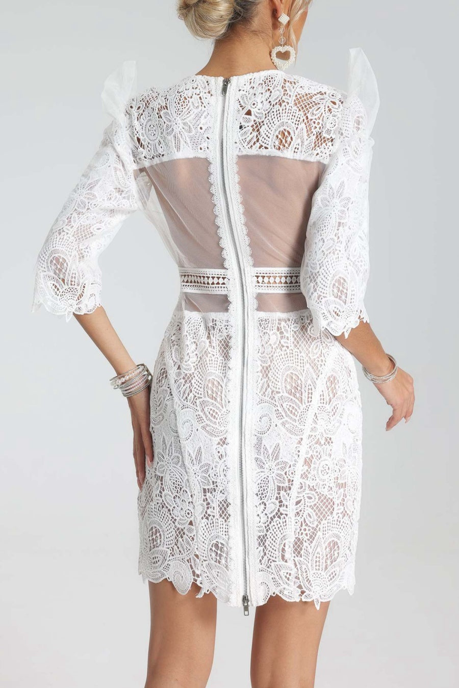 Shop red dress - Perfect for special occasions | Magnolia Lace-embroidered Mini Dress