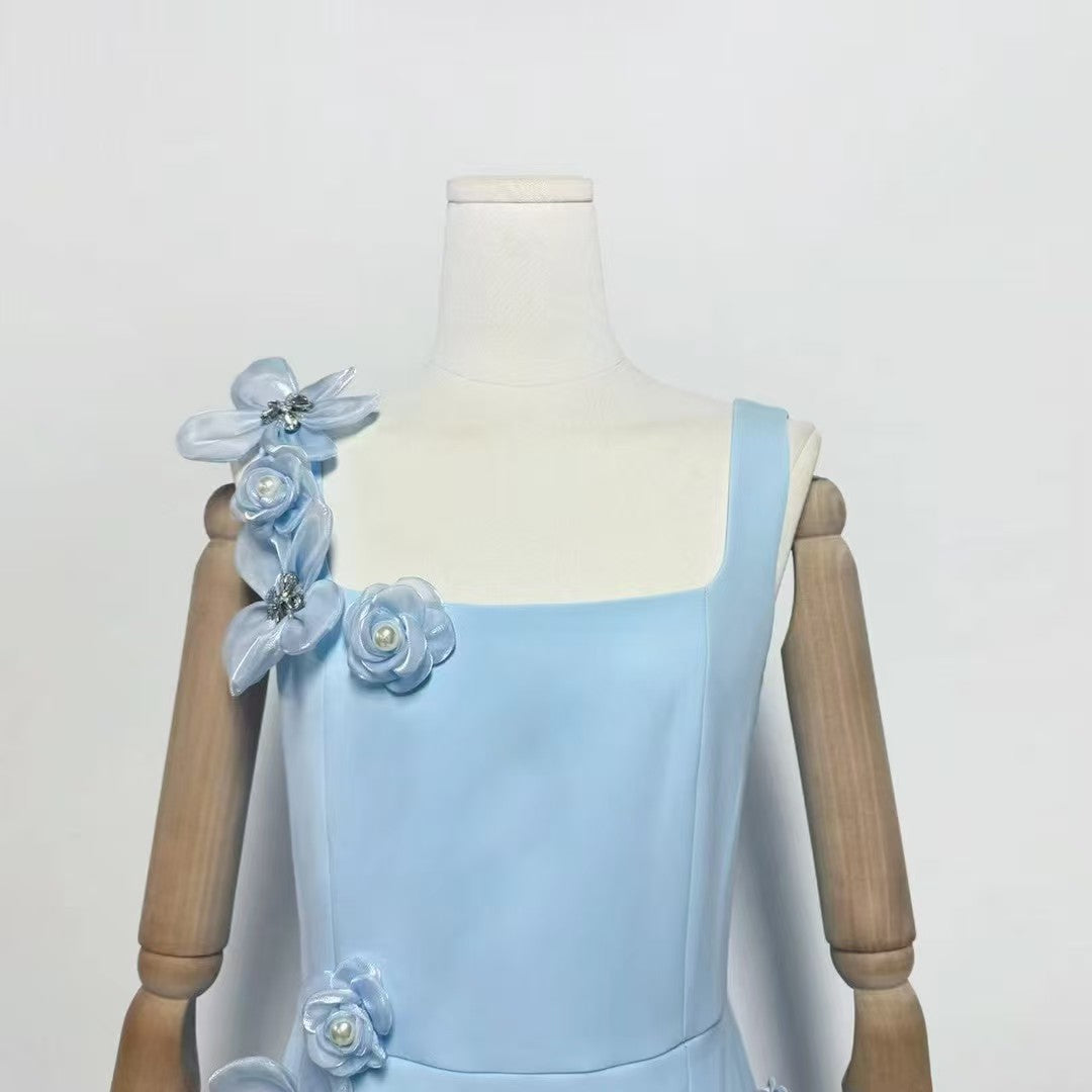 Shop blue dress - Perfect for special occasions | Chantelle 3D Midi Dress In Blue