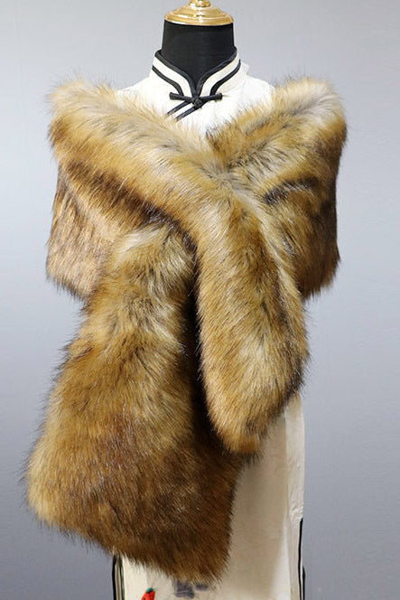 Freda Faux Fur Shawl