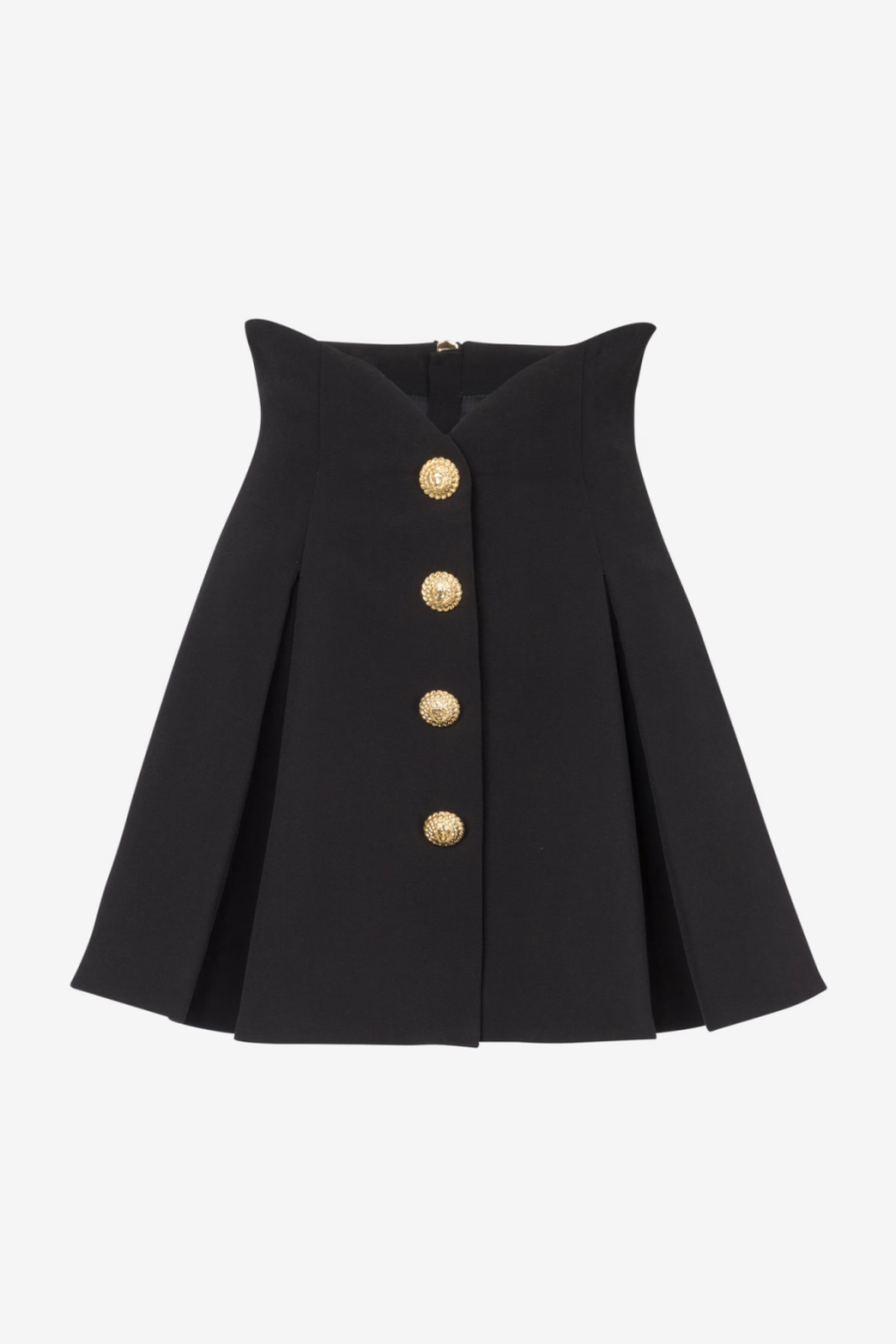 Stylish beautiful mini | Rayne Gold Buttoned Mini Skirt - Ideal for special occasions