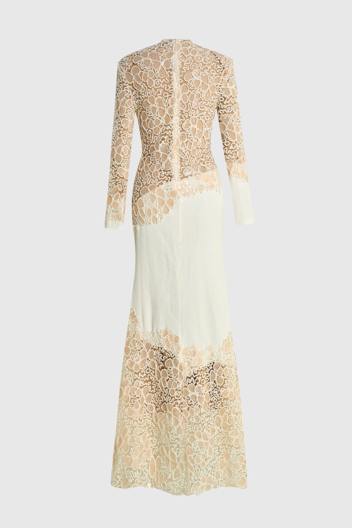Shop white dress - Perfect for special occasions | quintina Lace Sequin Satin Maxi Dress - White