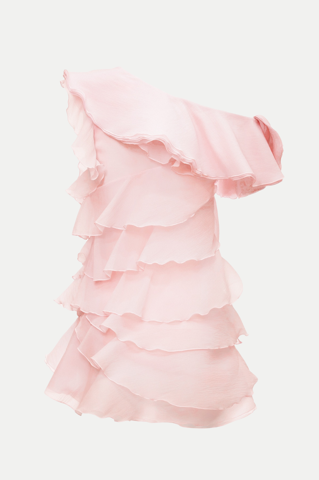Stylish pink dress | Shelyn Flower One Shoulder Ruffle Mini Dress - Pink - Ideal for special occasions