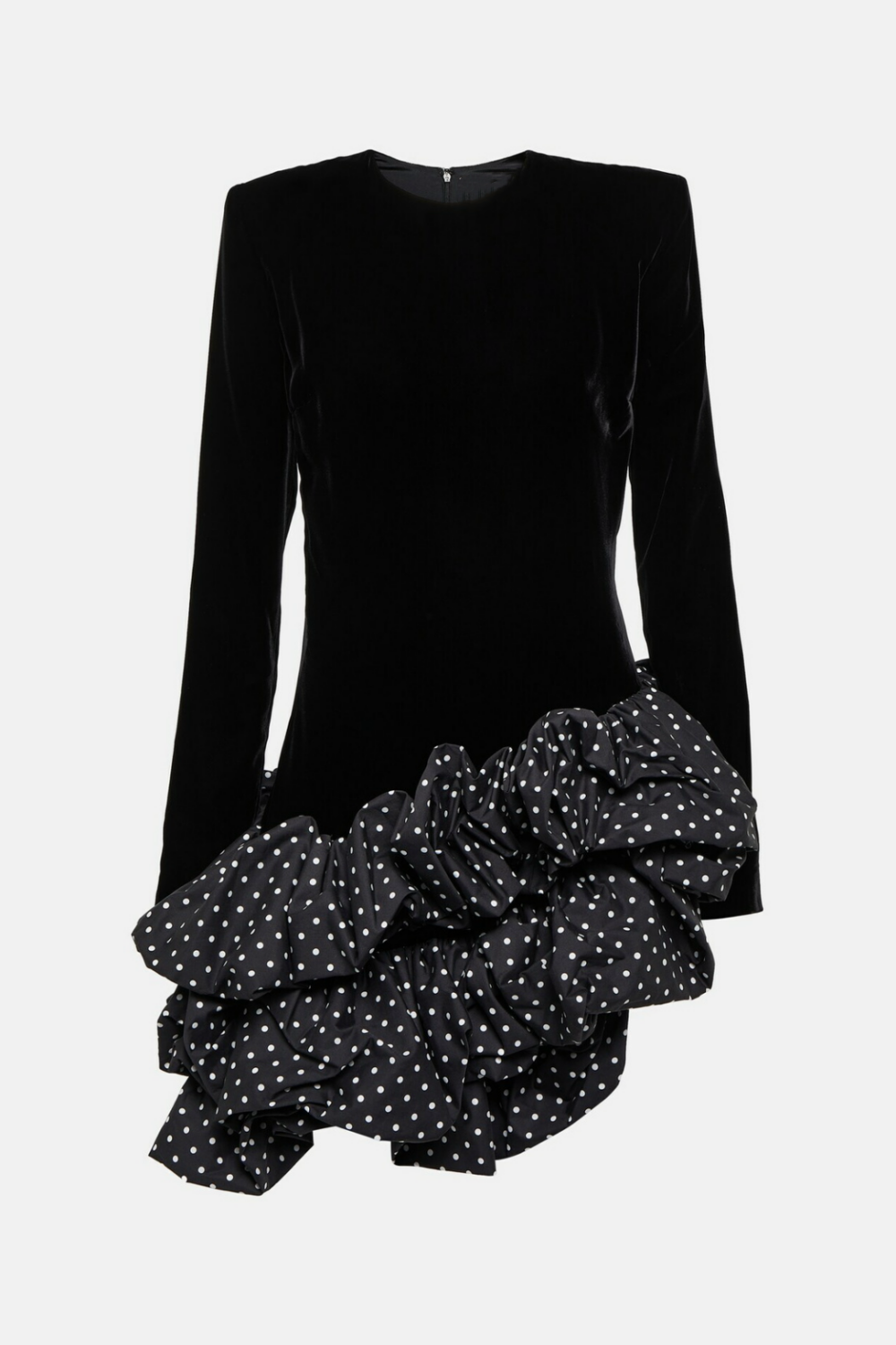 Stylish beautiful dress | Ursula Velvet Ruffle Dot Mini Dress - Ideal for special occasions