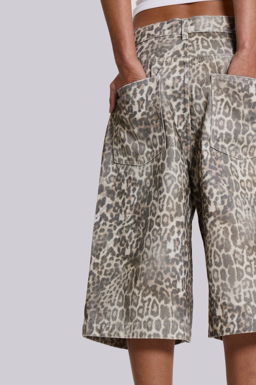 Veda Leopard Fade Shorts - Stylish beautiful dress for special occasions | Buy Online