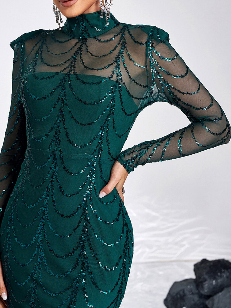 Shop  beautiful dress - Perfect for cocktail | See-through Ripple Cocktail Dress