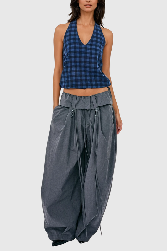 Ellalabel Wenda Deconstruct Wide Leg Pants - Crafted from High-quality Fabrication - Designed for Elegant Occasions.