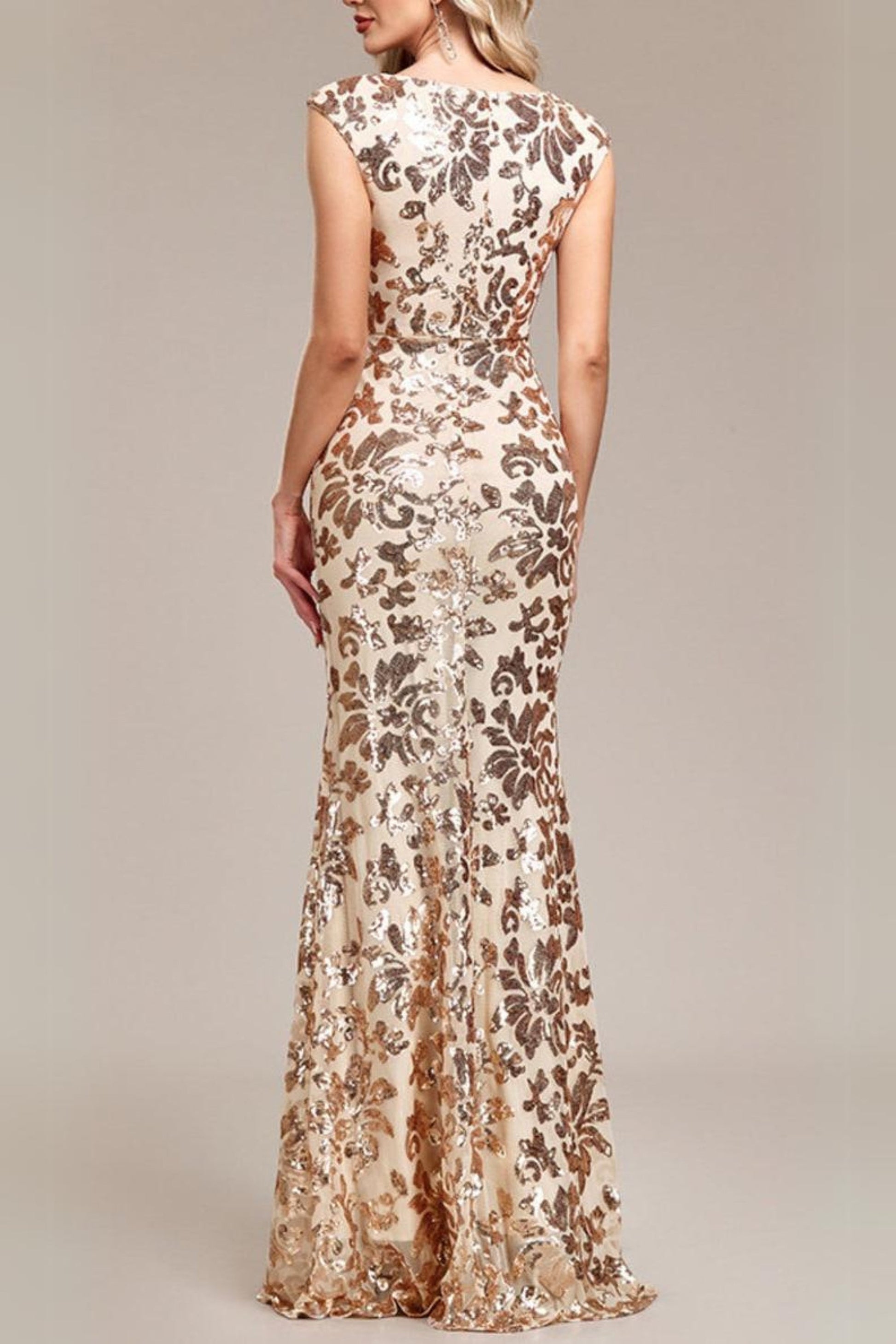 ARZILLA SEQUIN GOWN IN GOLD