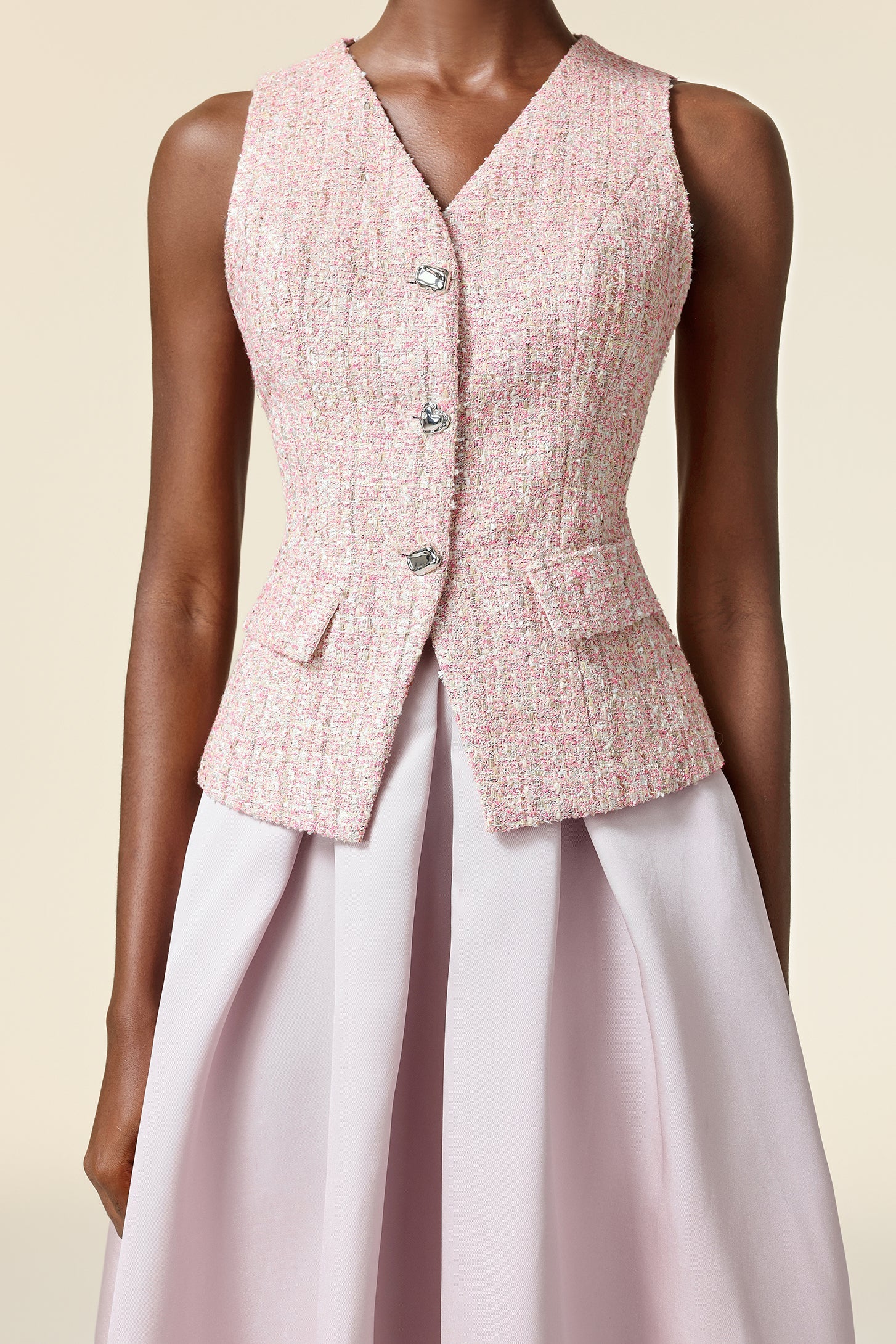 gemma V-Neck Sleeveless Top And Skirt Two-Piece Set