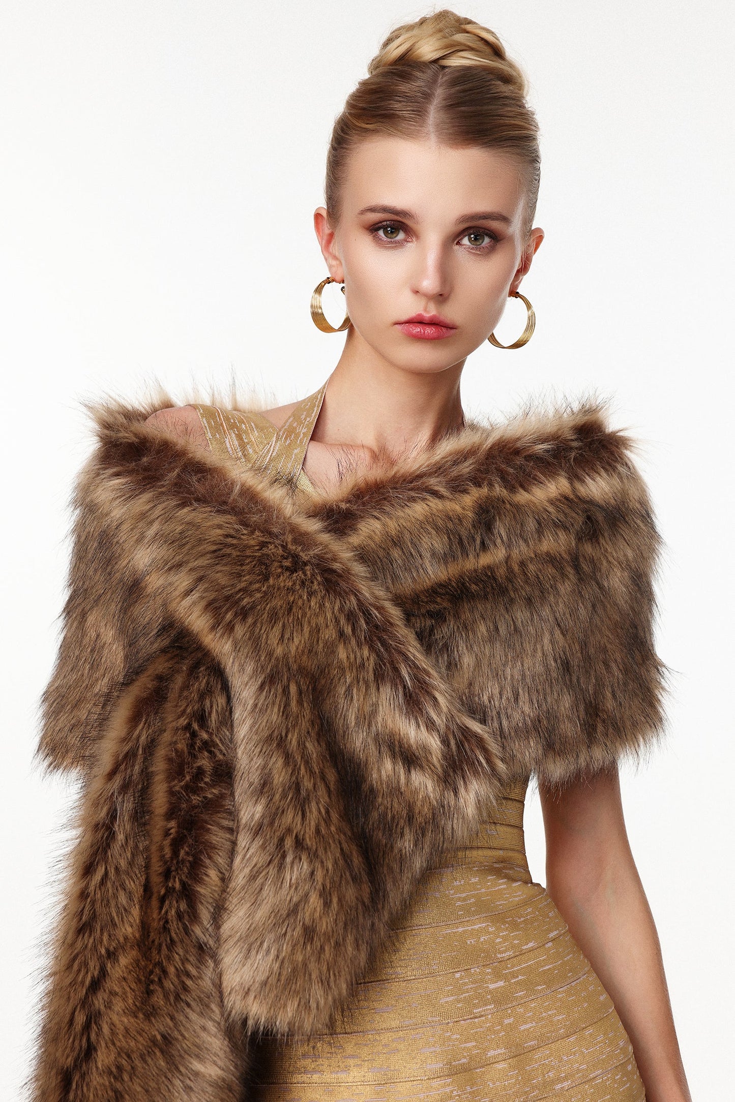 Freda Faux Fur Shawl