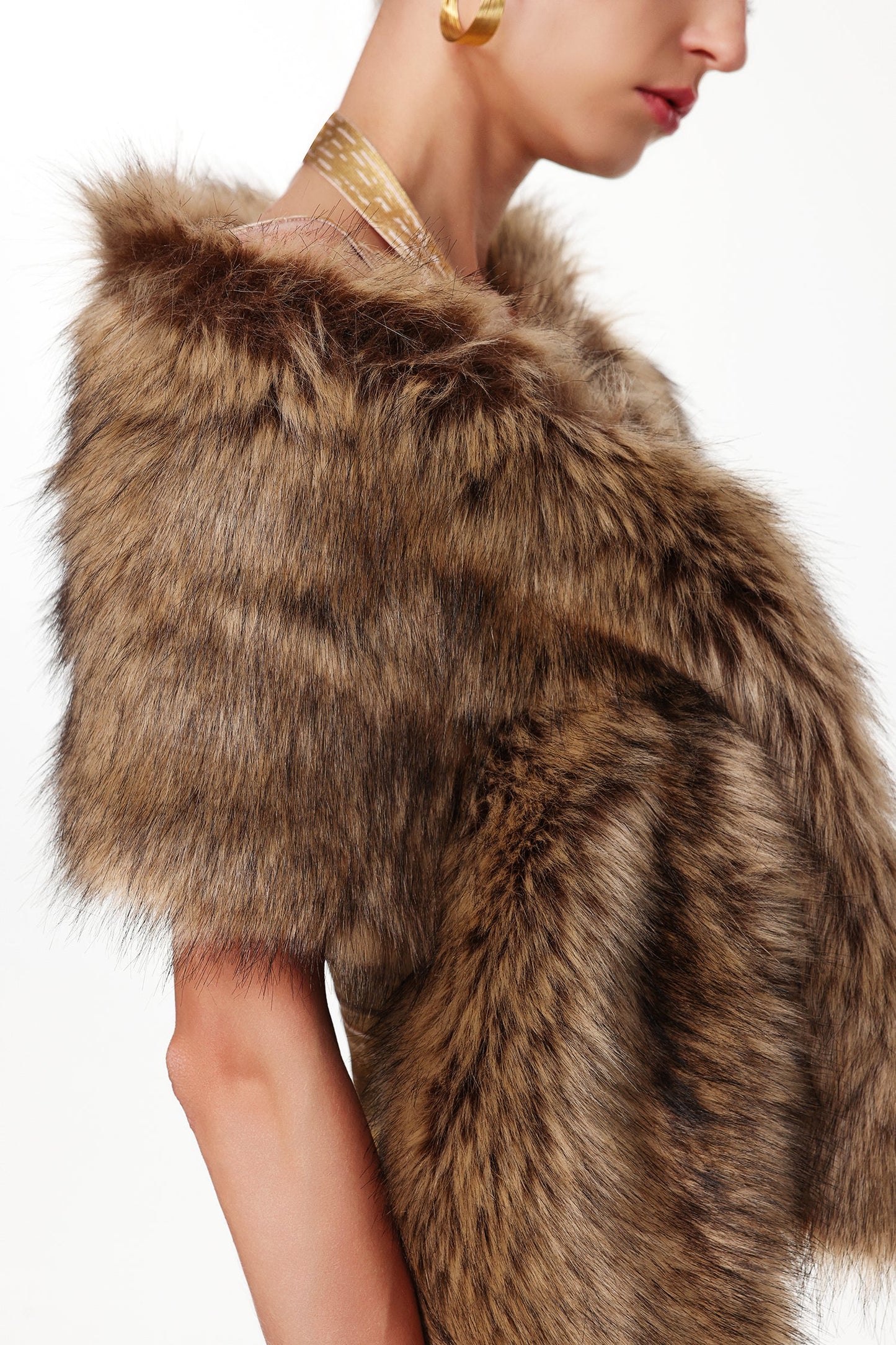 Freda Faux Fur Shawl