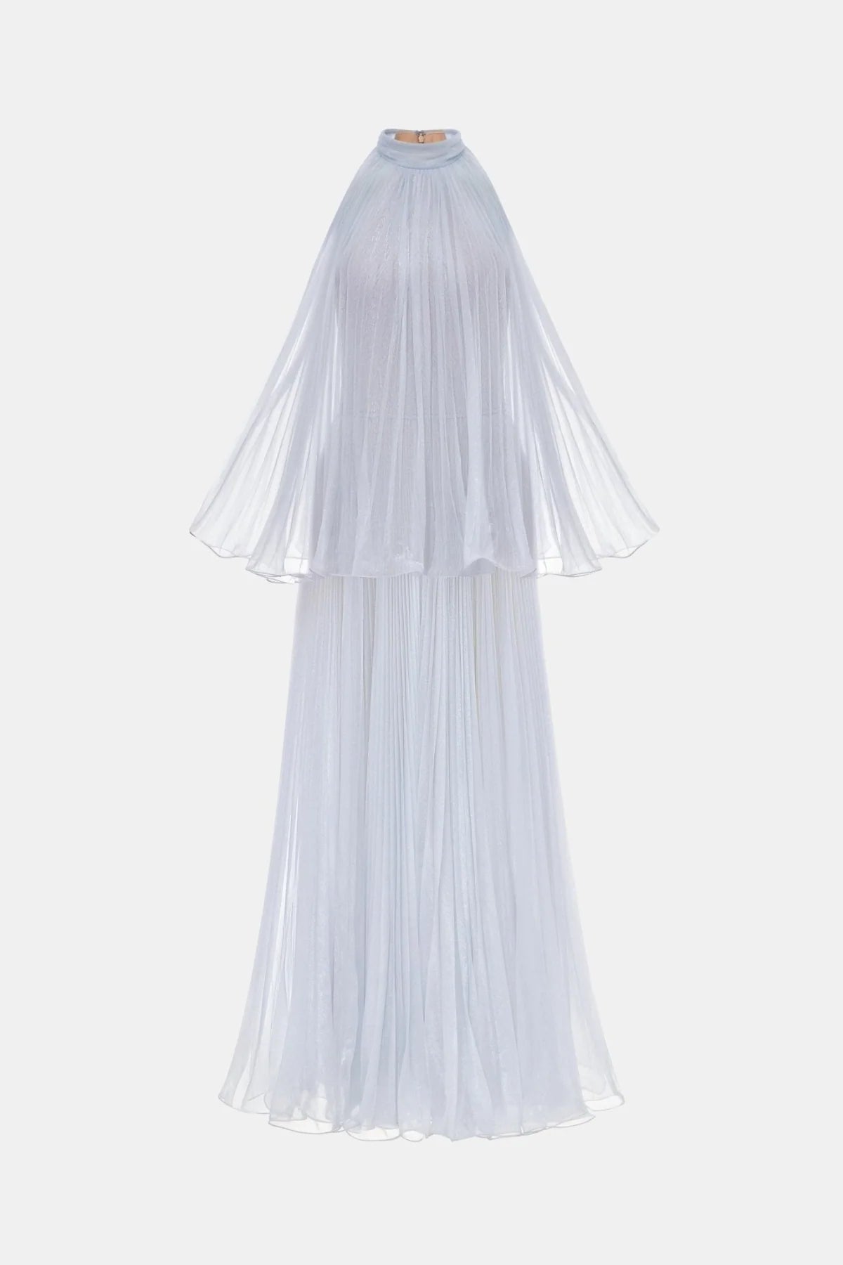 georgia Sleeveless Pleated Maxi Dress - Blue