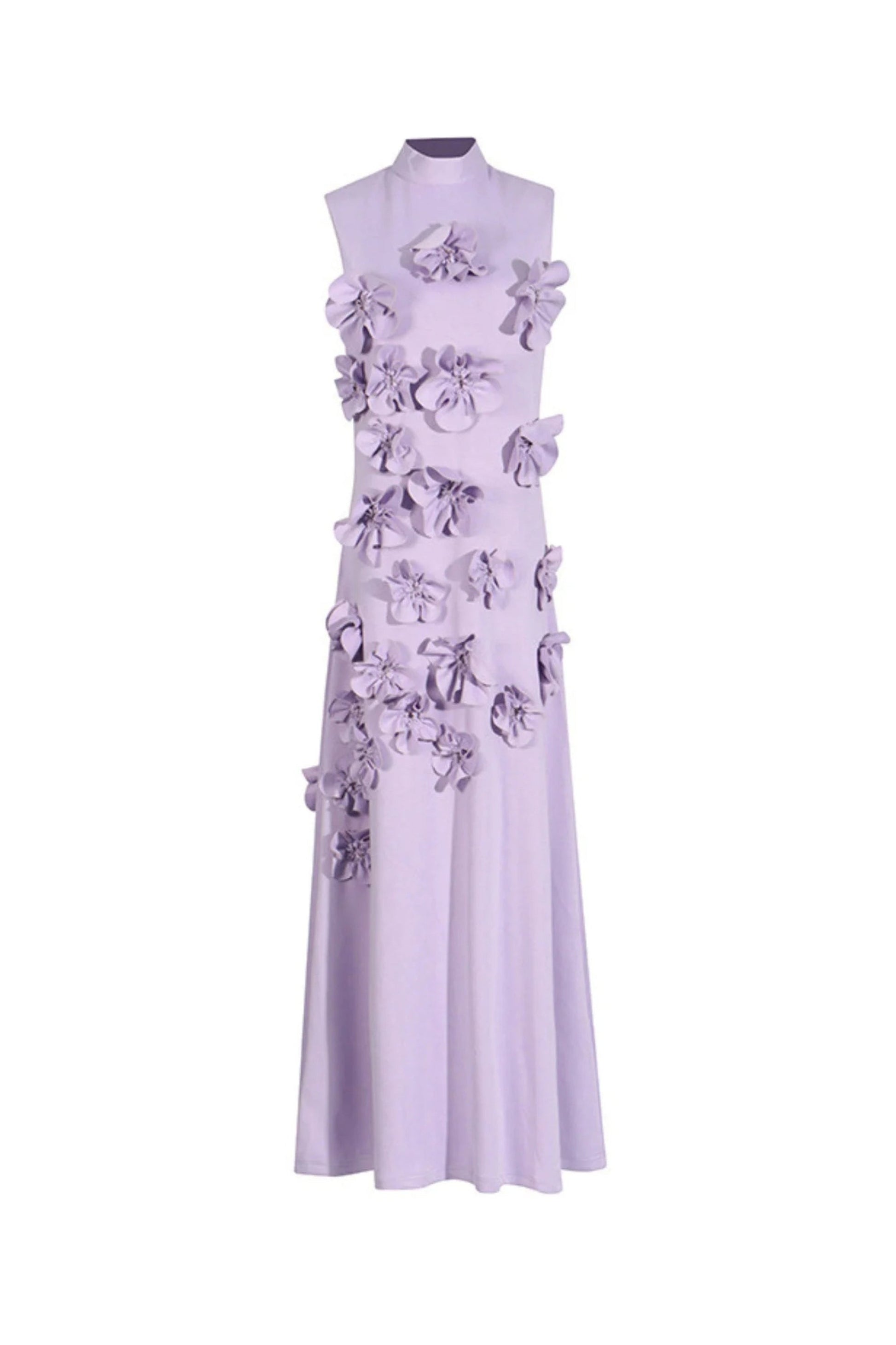 molly PURPLE FLOWER EMBELLISHED MAXI DRESS