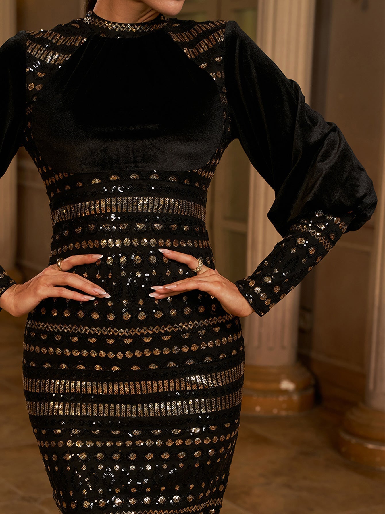 Vintage beautiful dress | Bishop Sleeve Vintage Dress - Ideal for special occasions