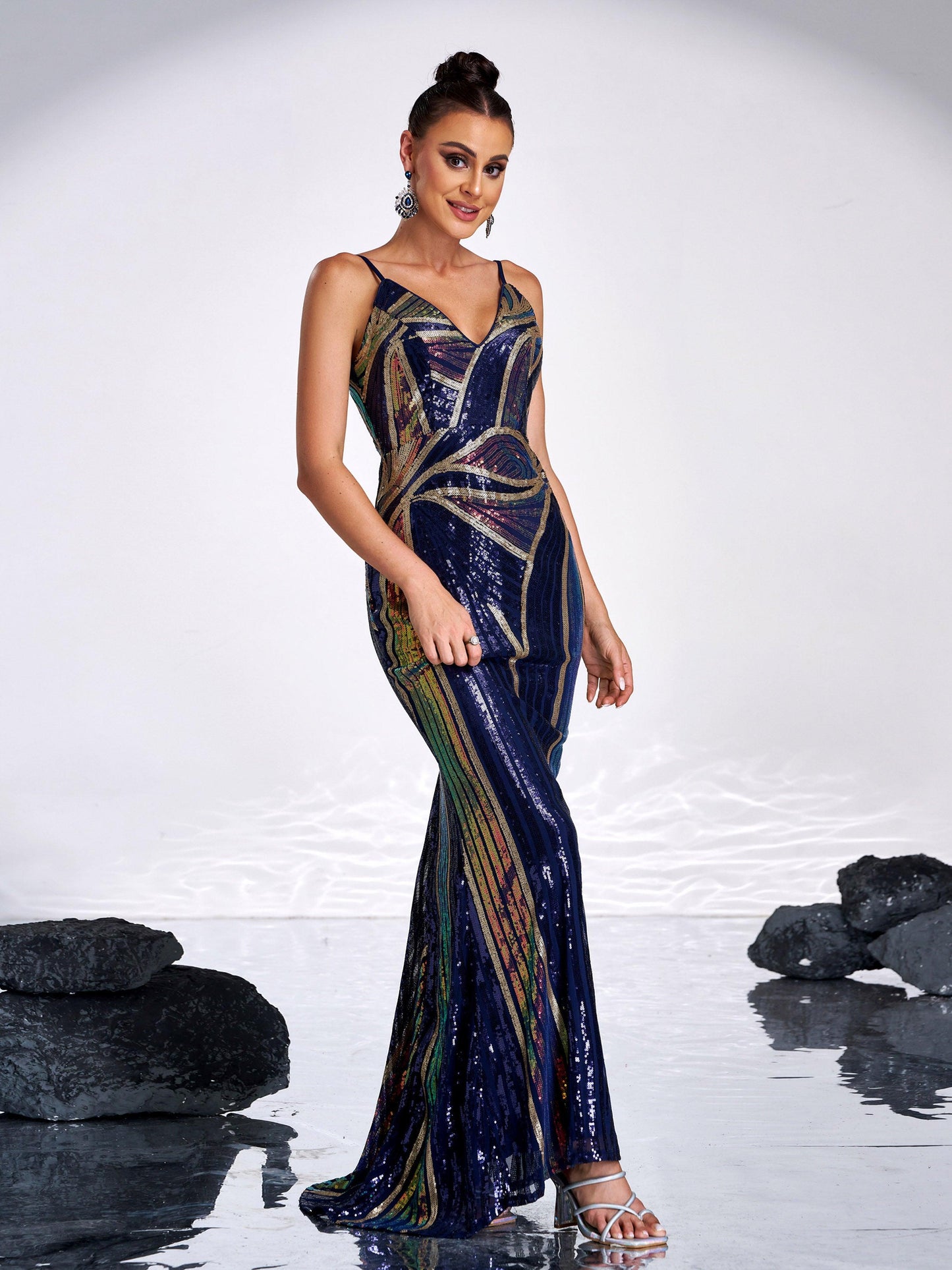 Sexy beautiful dress | Sexy Spaghetti Sequin Prom Maxi Dress - Ideal for special occasions
